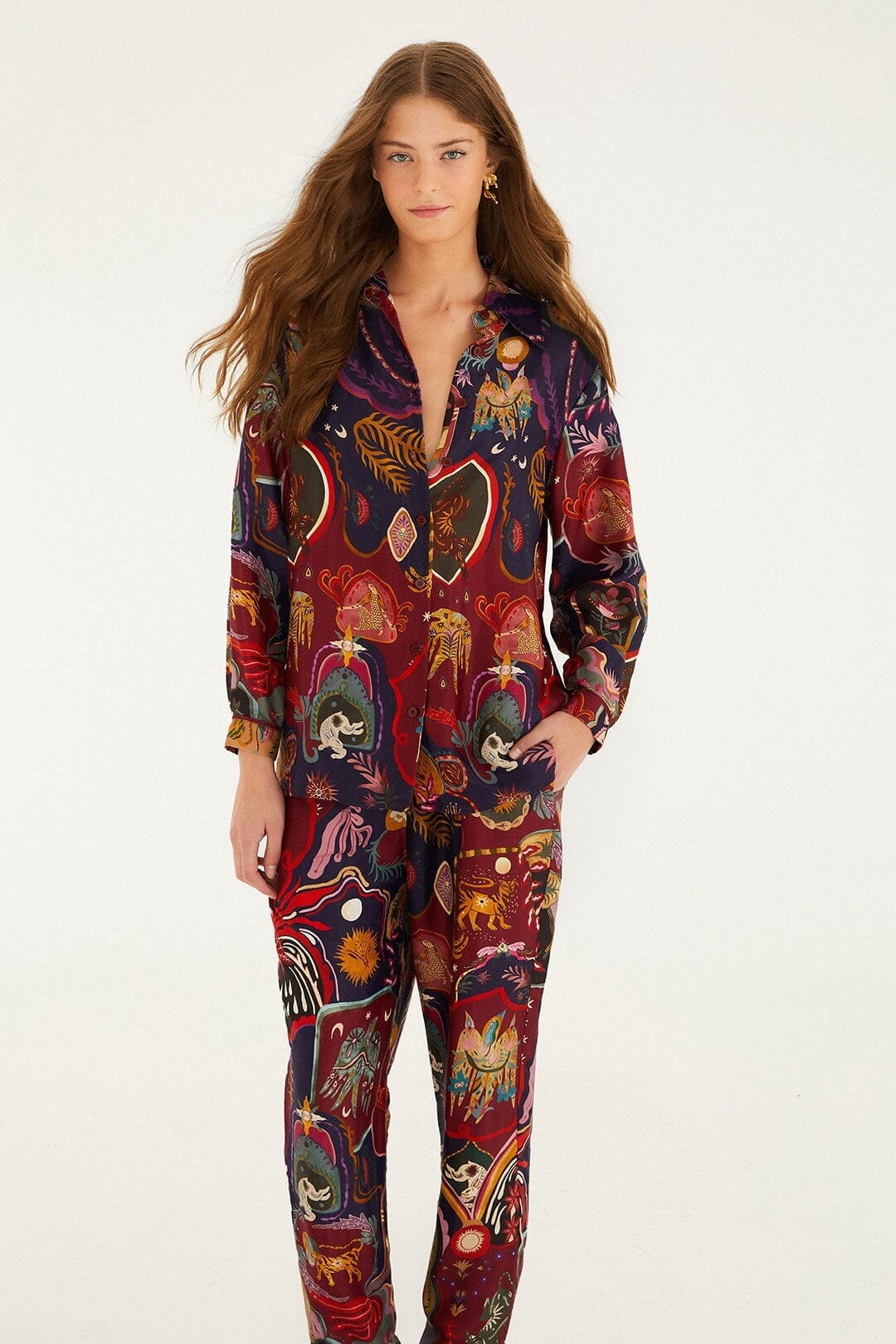 Multicolor Artsy Surreal Land  Pants - Image 4