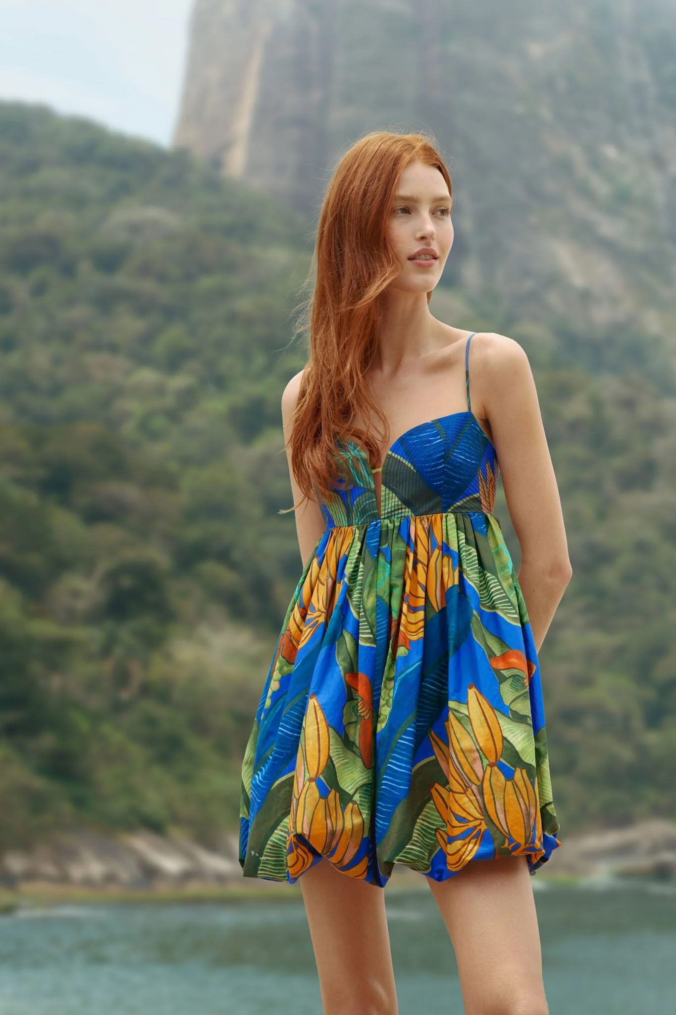Blue Banana Grapes Sleeveless  Mini Dress - Image 2