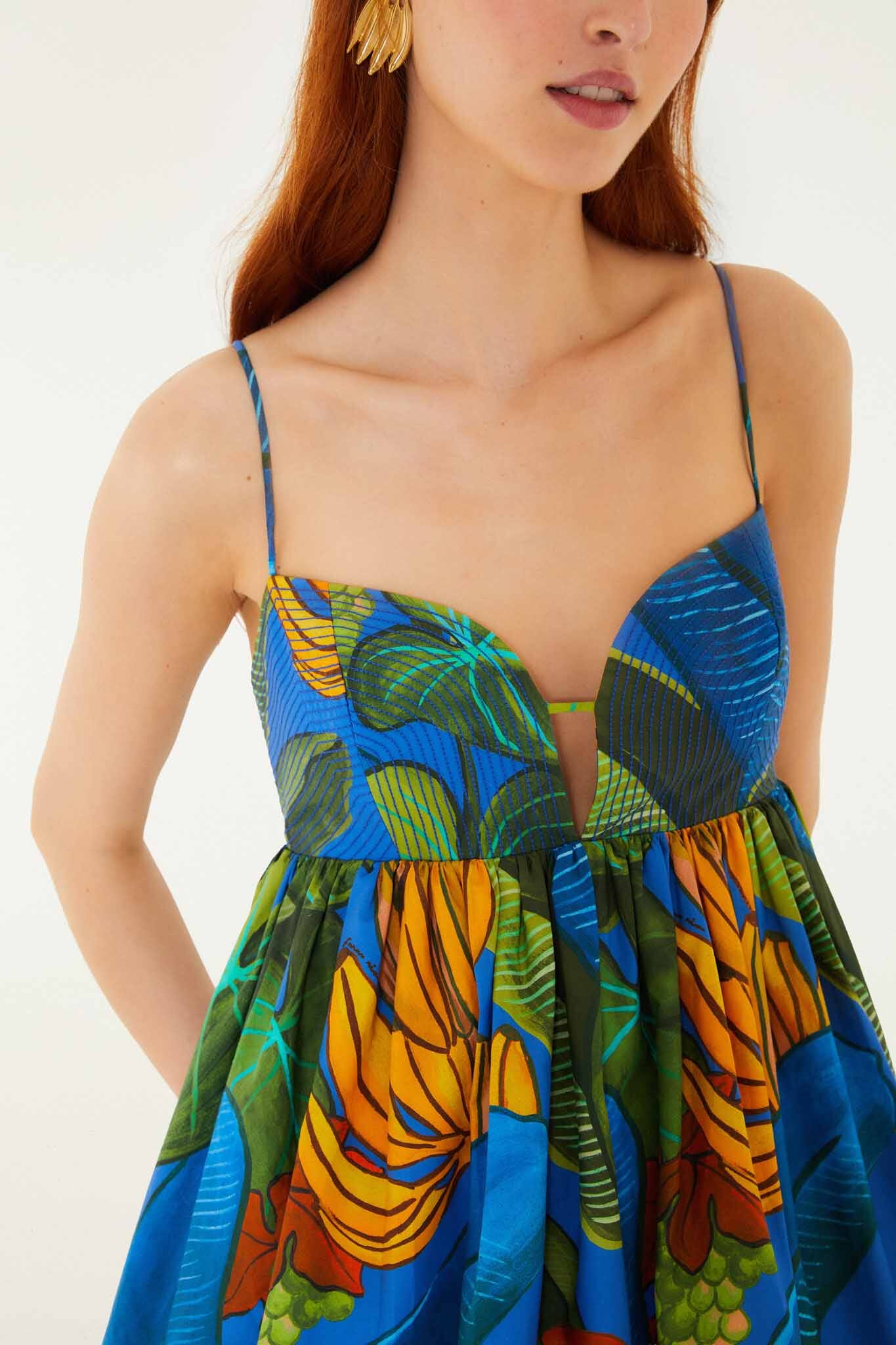 Blue Banana Grapes Sleeveless  Mini Dress - Image 3