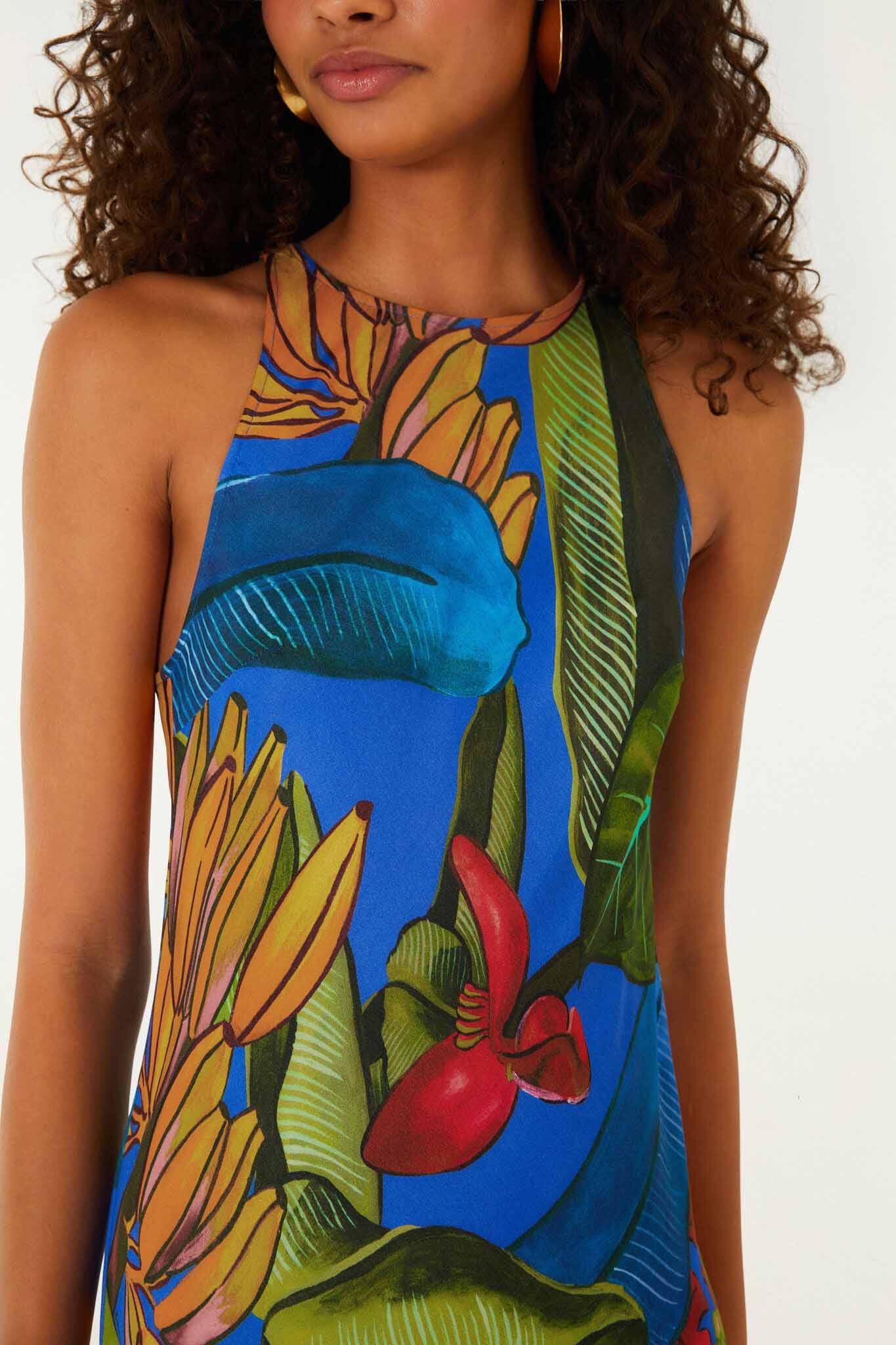 Blue Banana Grapes Sleeveless Maxi Dress - Image 2