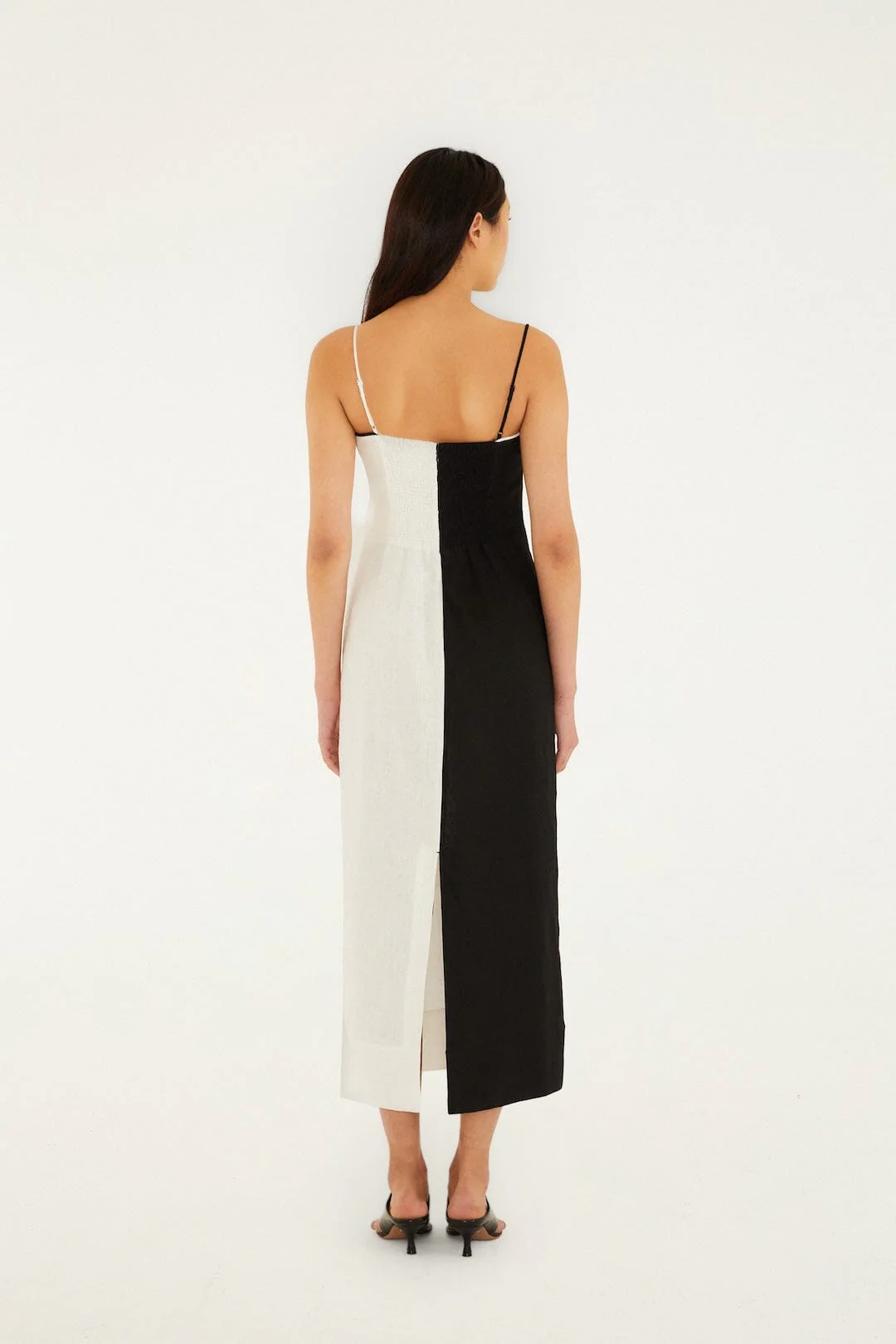 Black And White Embroidered Toucan Sleeveless Maxi Dress - Image 3