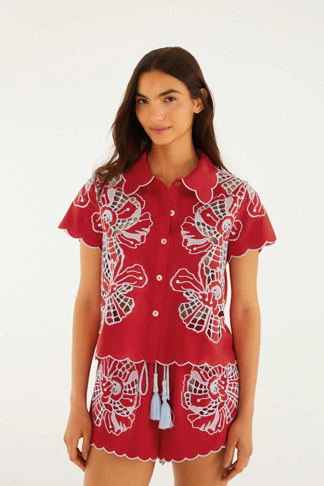 Blouse With Embroidery And Buttons - Image 2