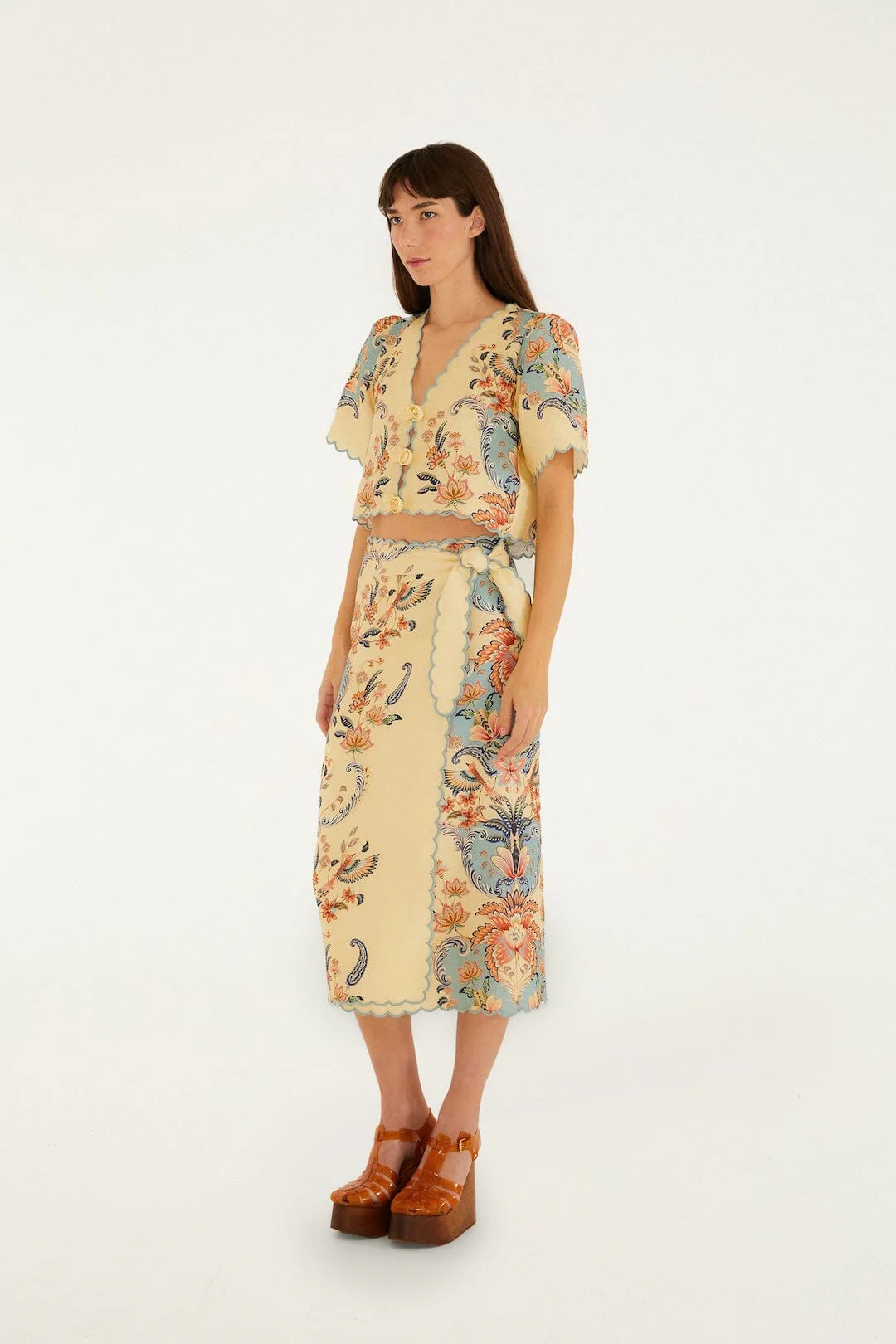 Butter Yellow Boho Beauty Midi Skirt - Image 4