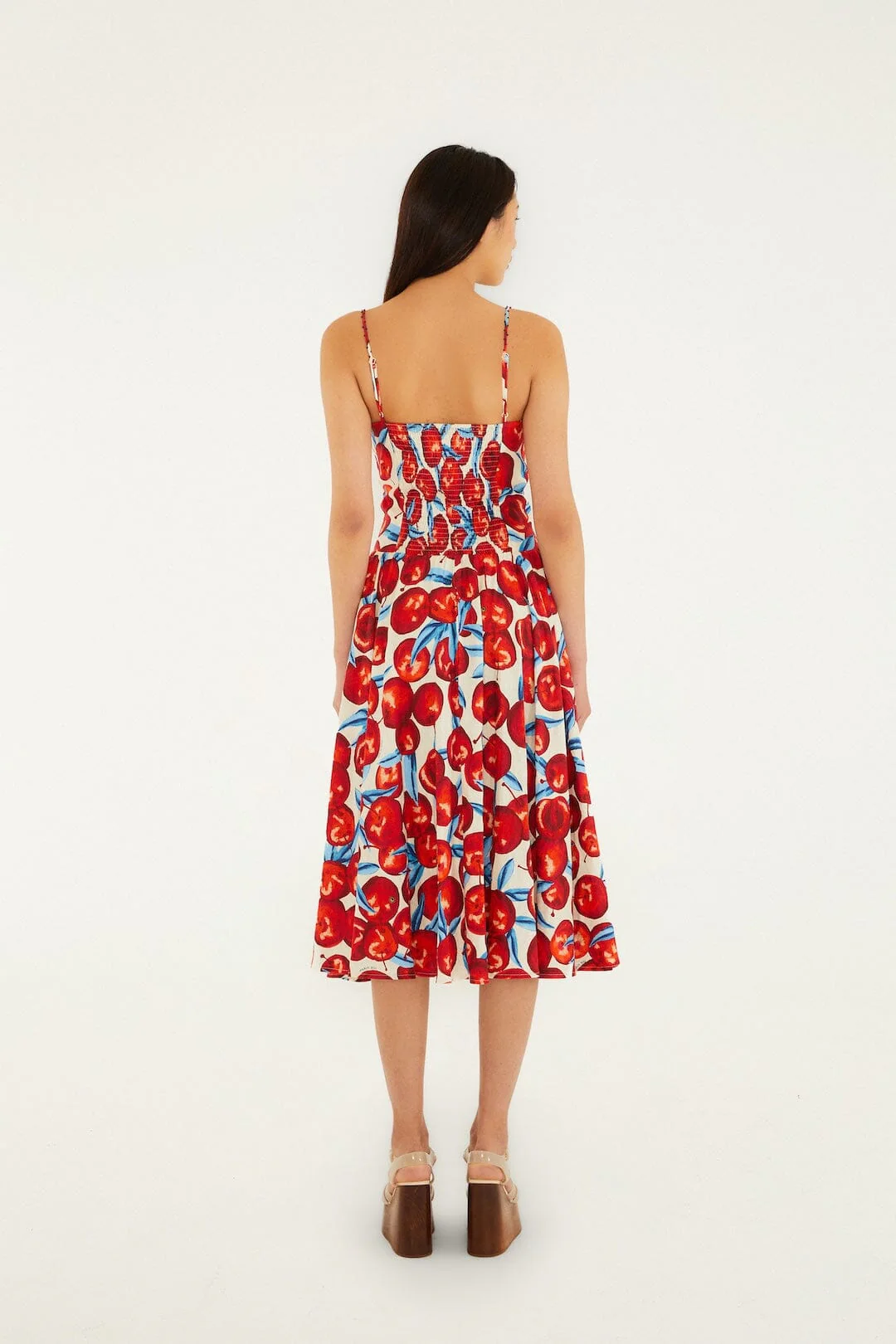 Cherry Blossom Sleeveless Midi Dress - Image 3