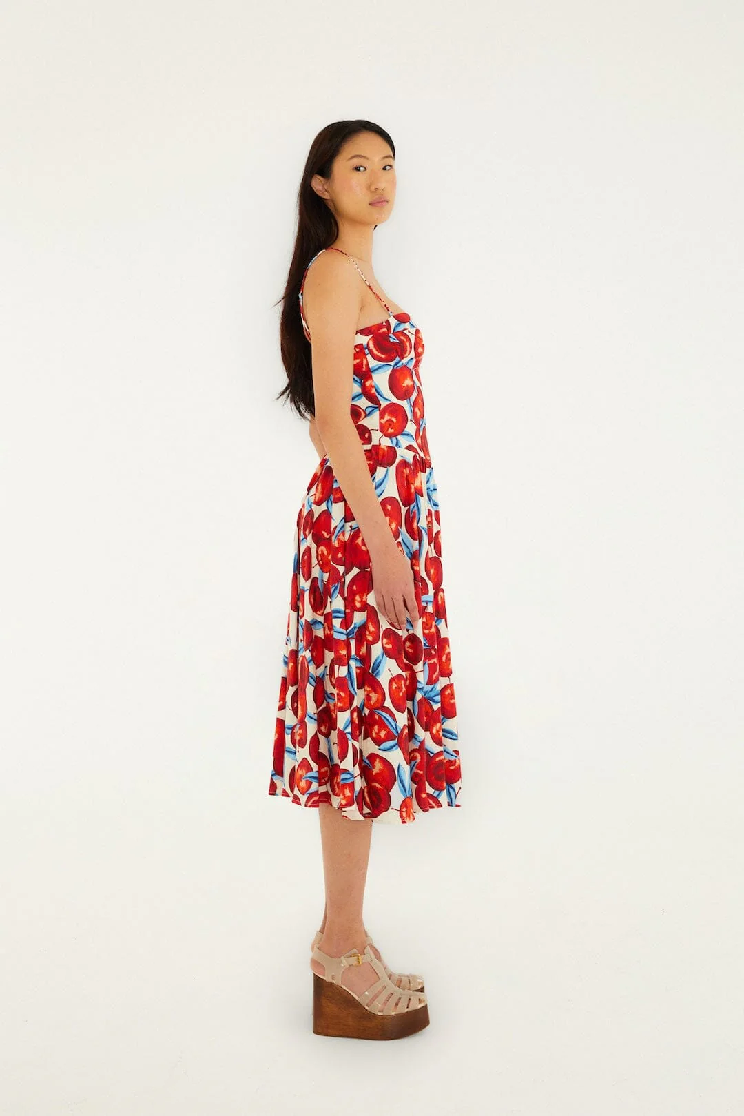Cherry Blossom Sleeveless Midi Dress - Image 4