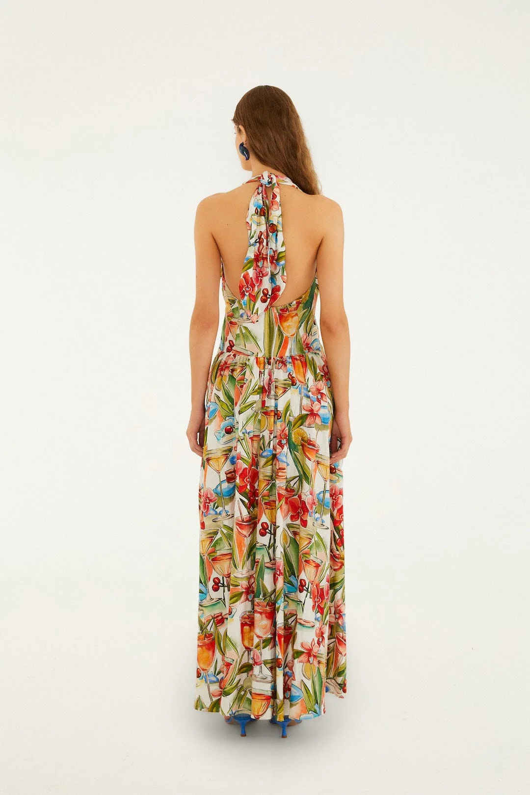 Off-White Cocktail Maxi Dress - Image 3
