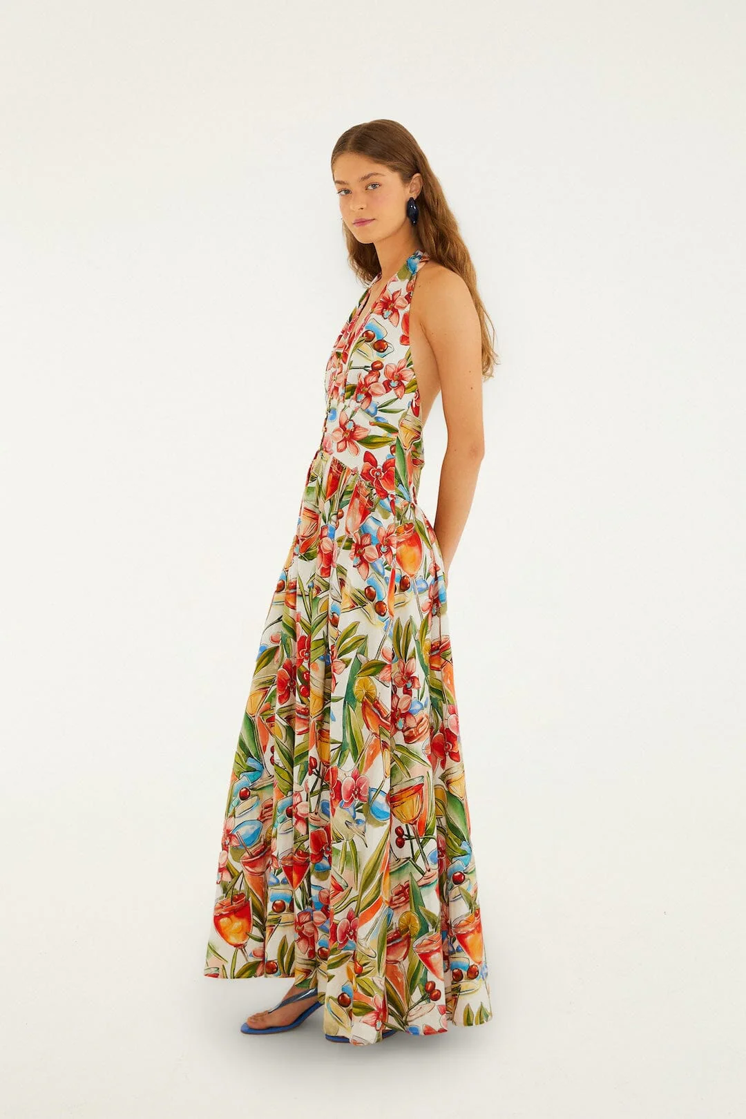 Off-White Cocktail Maxi Dress - Image 5