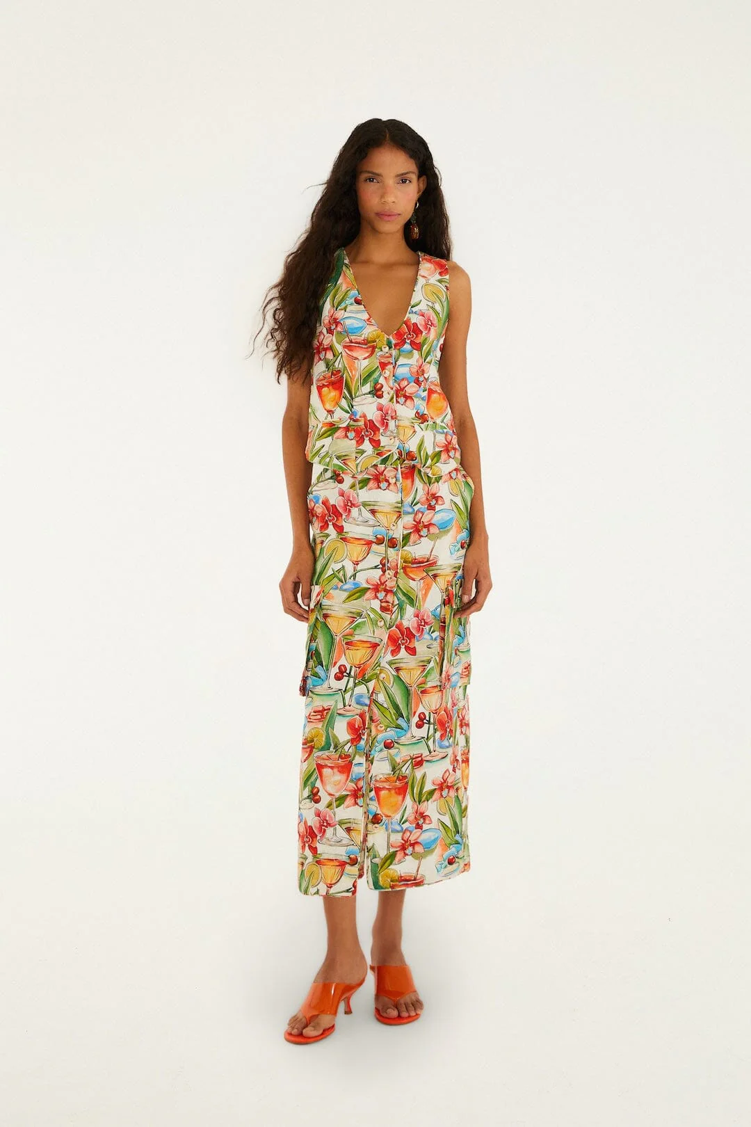 Off-White Sand Cocktail Sleeveless Vest - Image 4