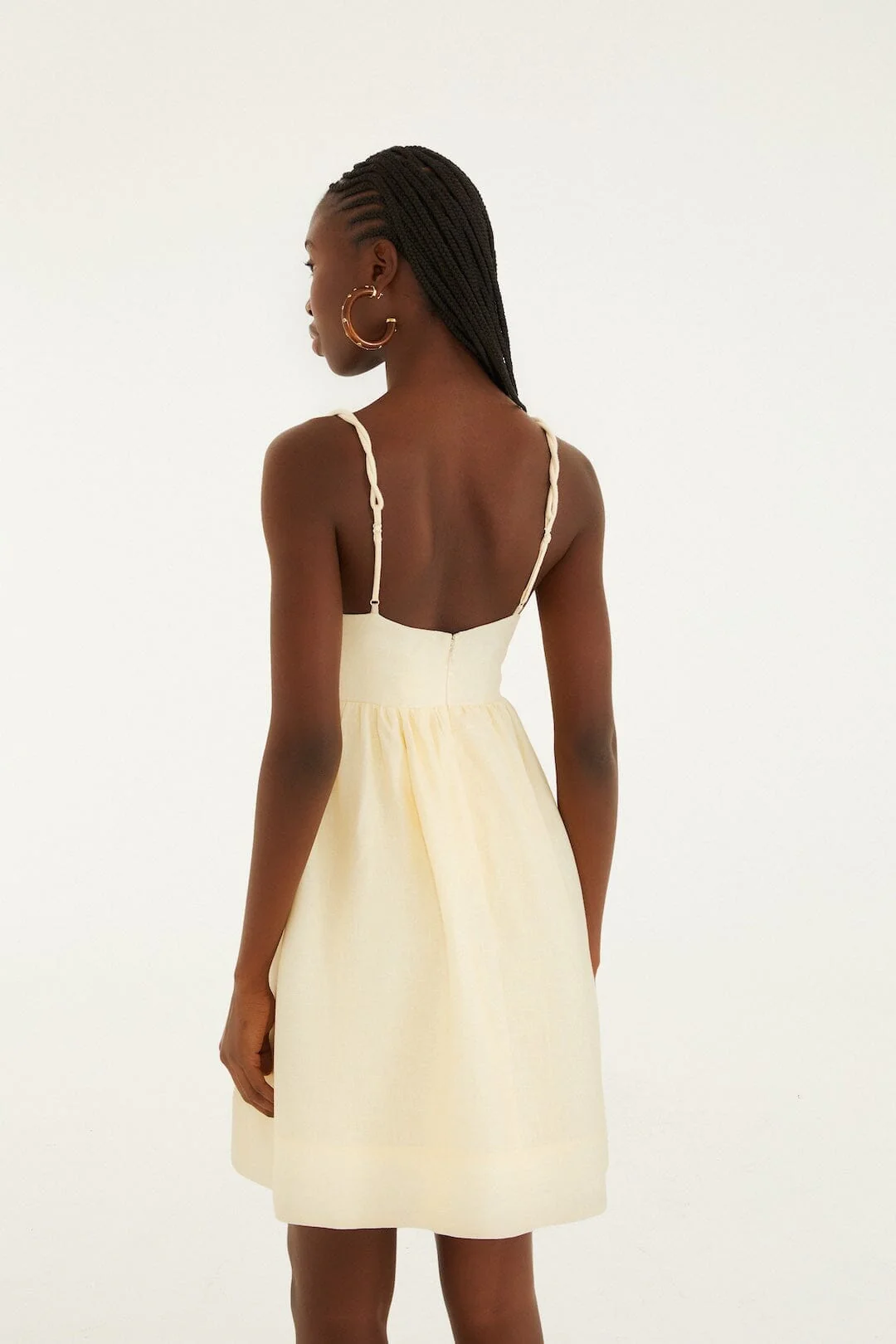 Off-White Coconut Tree Embroidered Mini Dress - Image 3