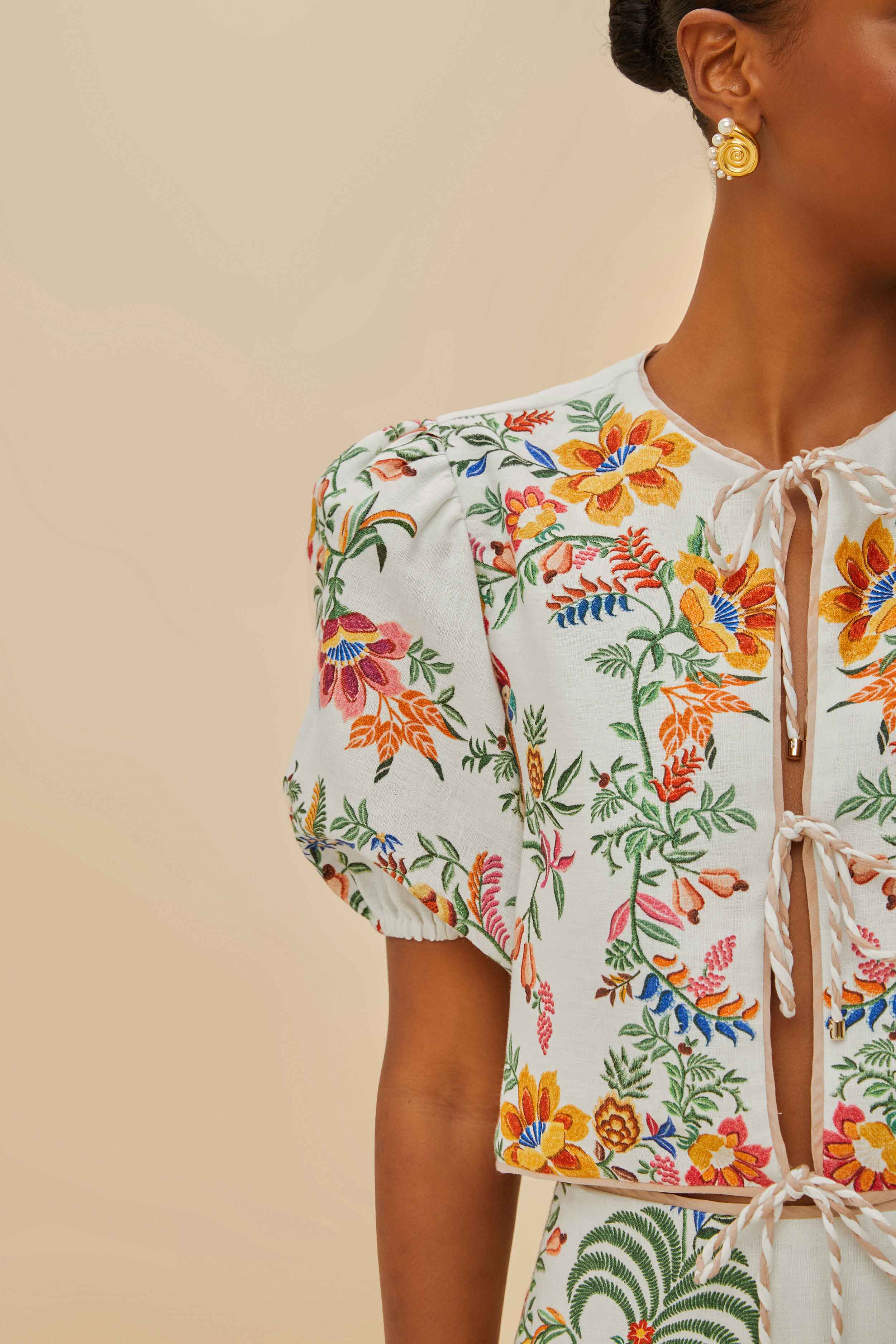 Off-White Delicate Forest Scarves Blouse - Image 3