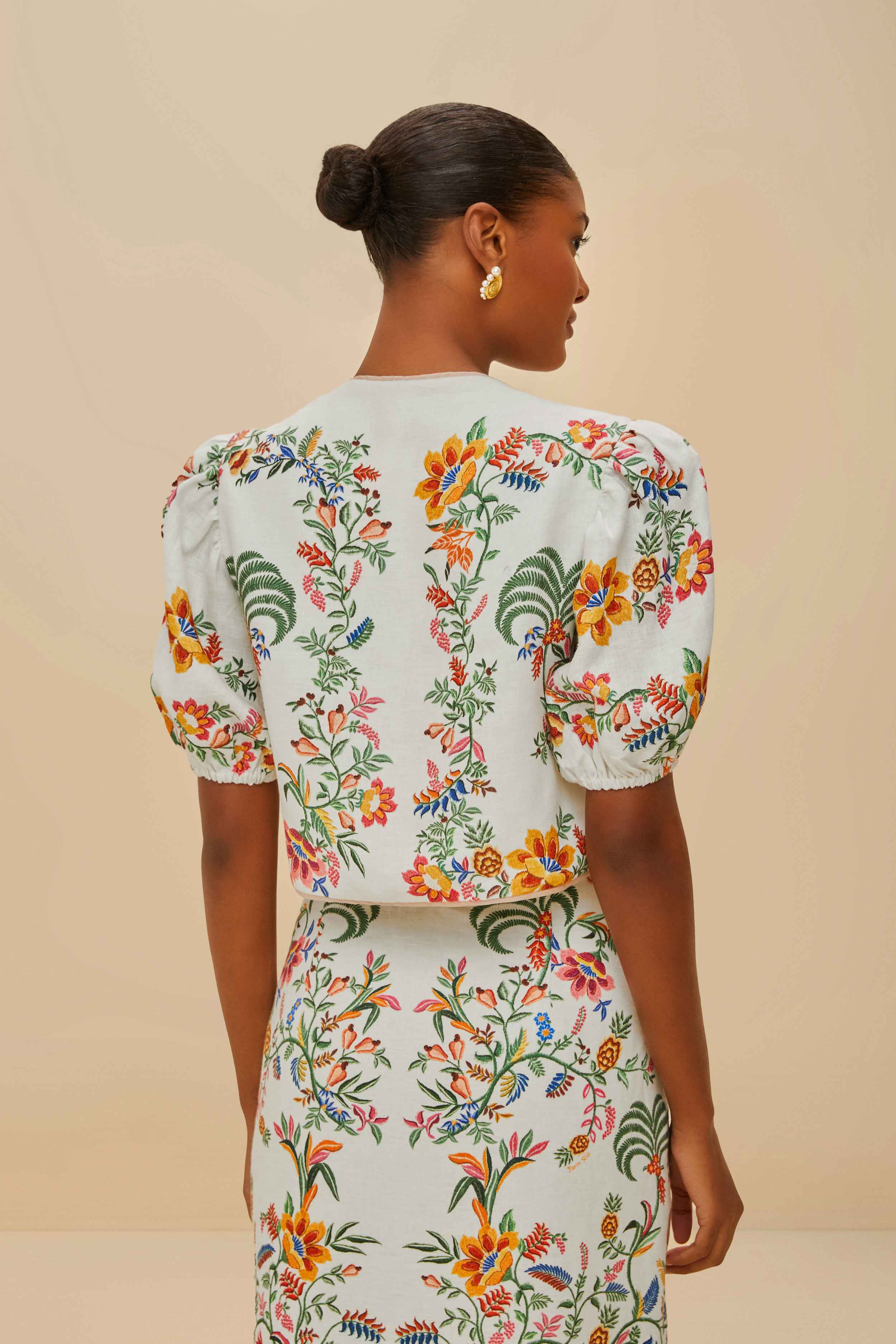 Off-White Delicate Forest Scarves Blouse - Image 4
