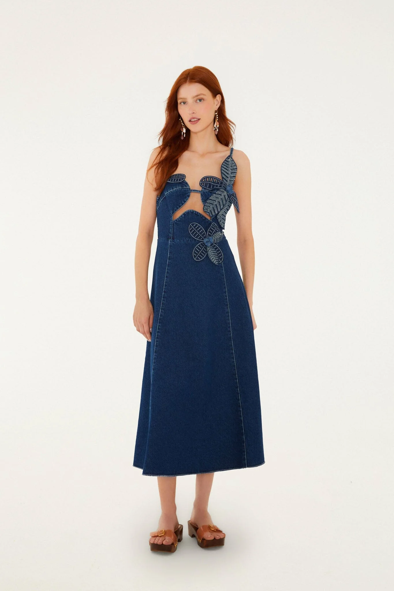 Denim Flower Dress - Image 5