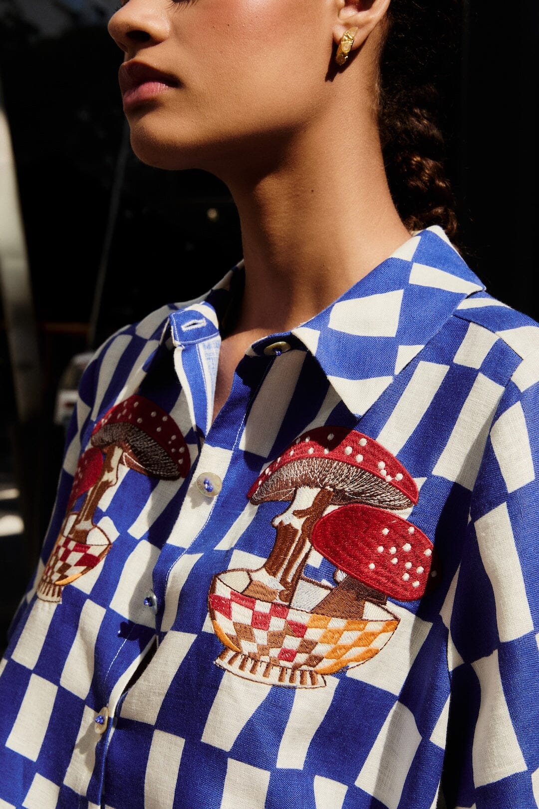 Blue Dream Checkered Short Sleeve Shirt - Image 2