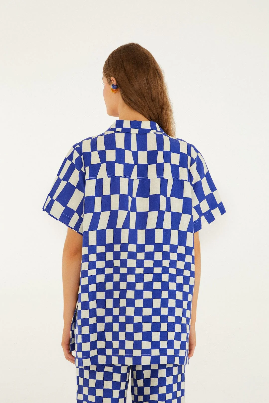 Blue Dream Checkered Short Sleeve Shirt - Image 3