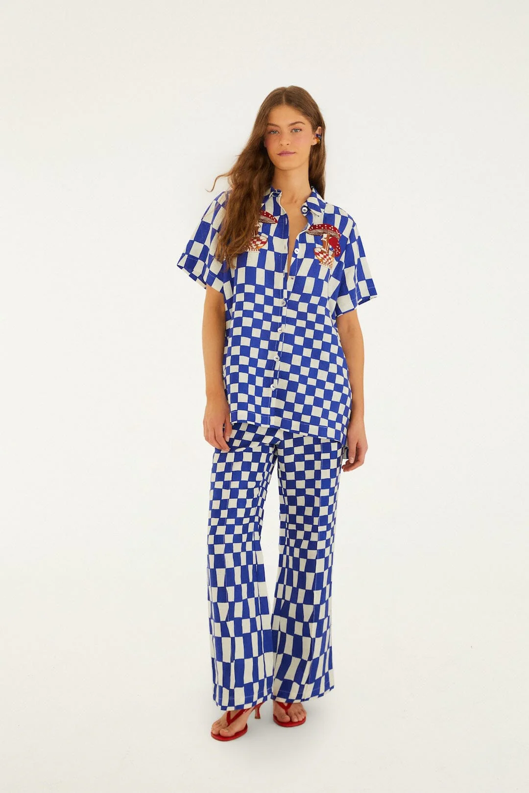 Blue Dream Checkered Short Sleeve Shirt - Image 4