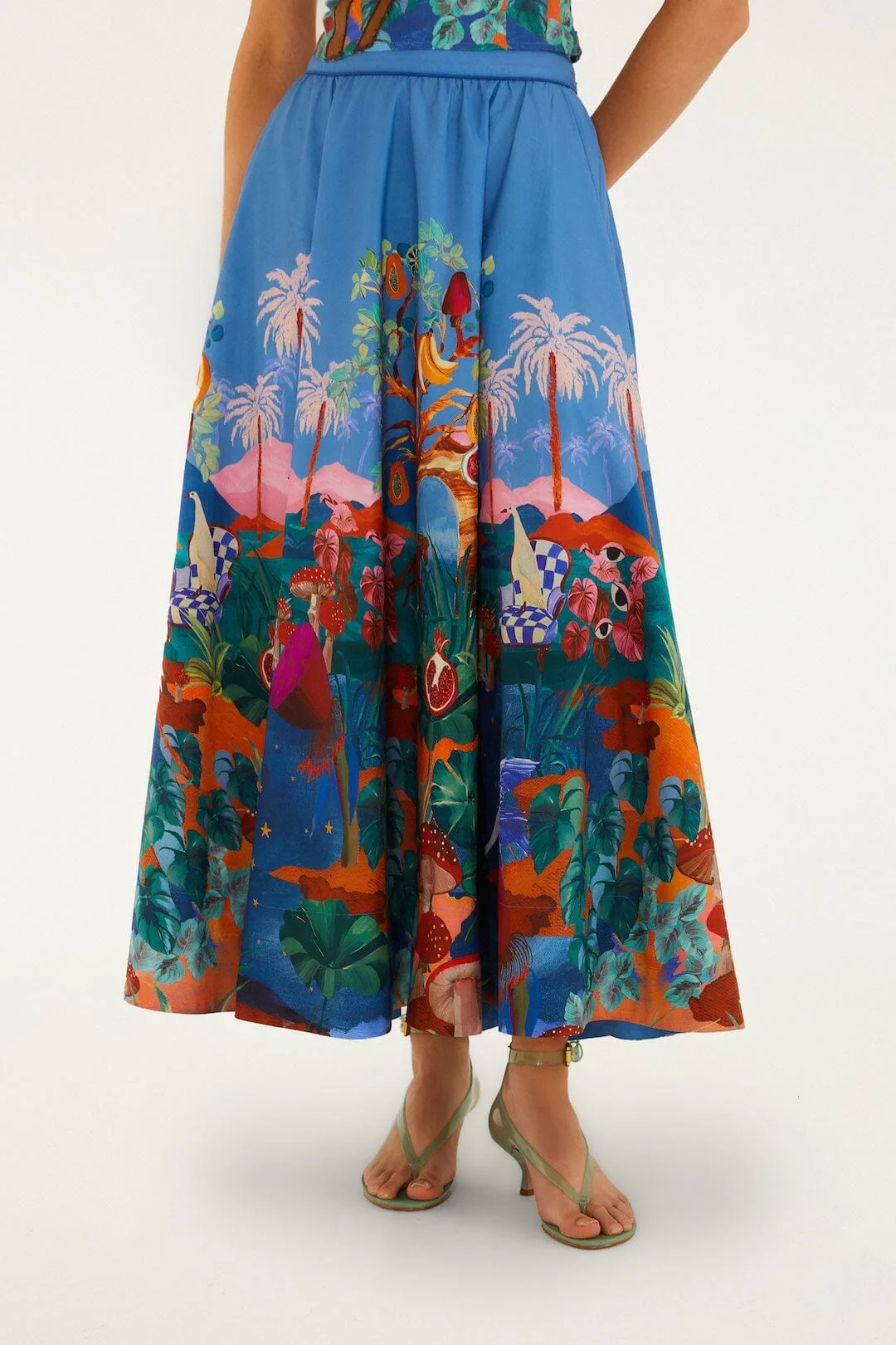 Multicolor Dream Landscape  Midi Skirt - Image 2