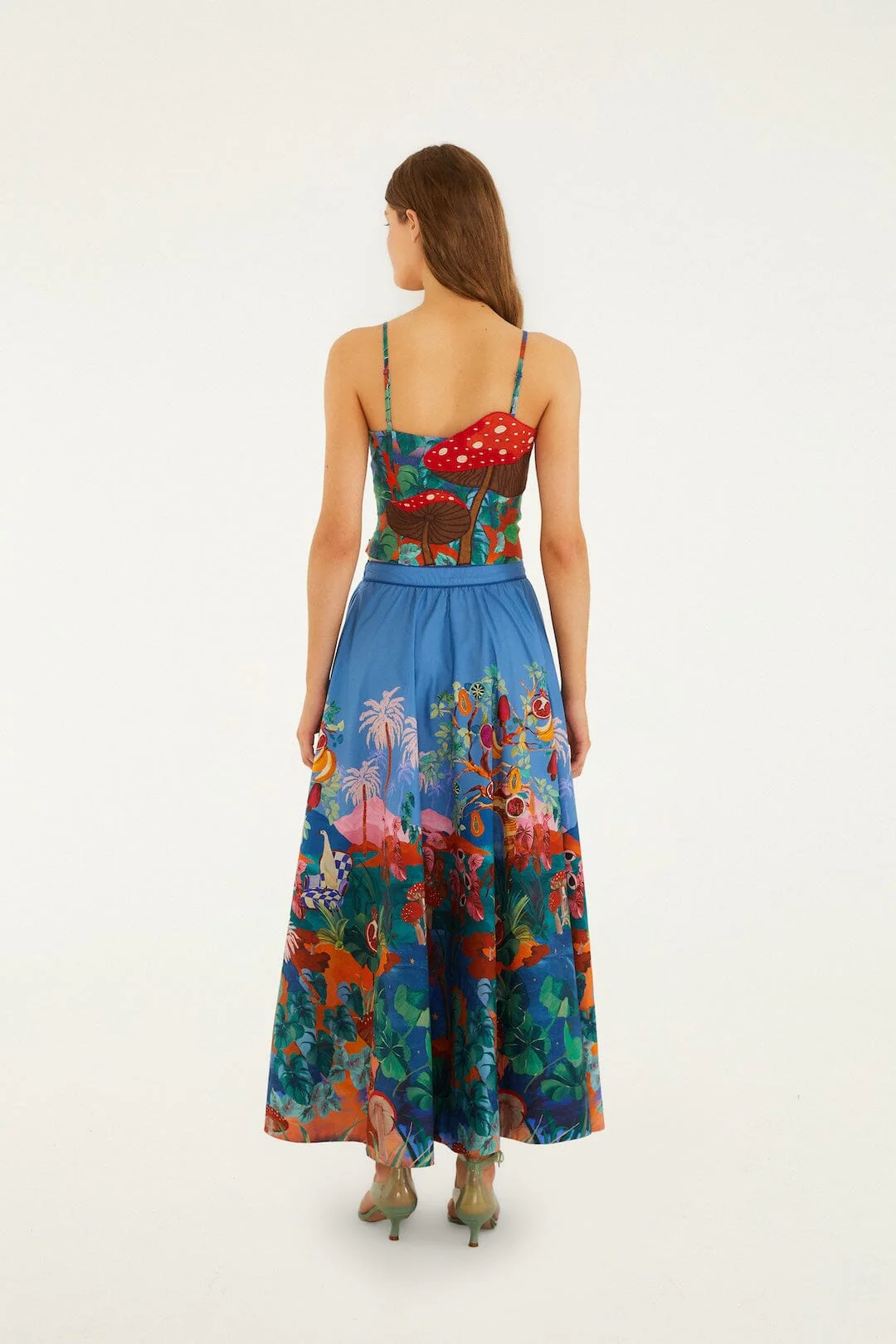 Multicolor Dream Landscape  Midi Skirt - Image 3