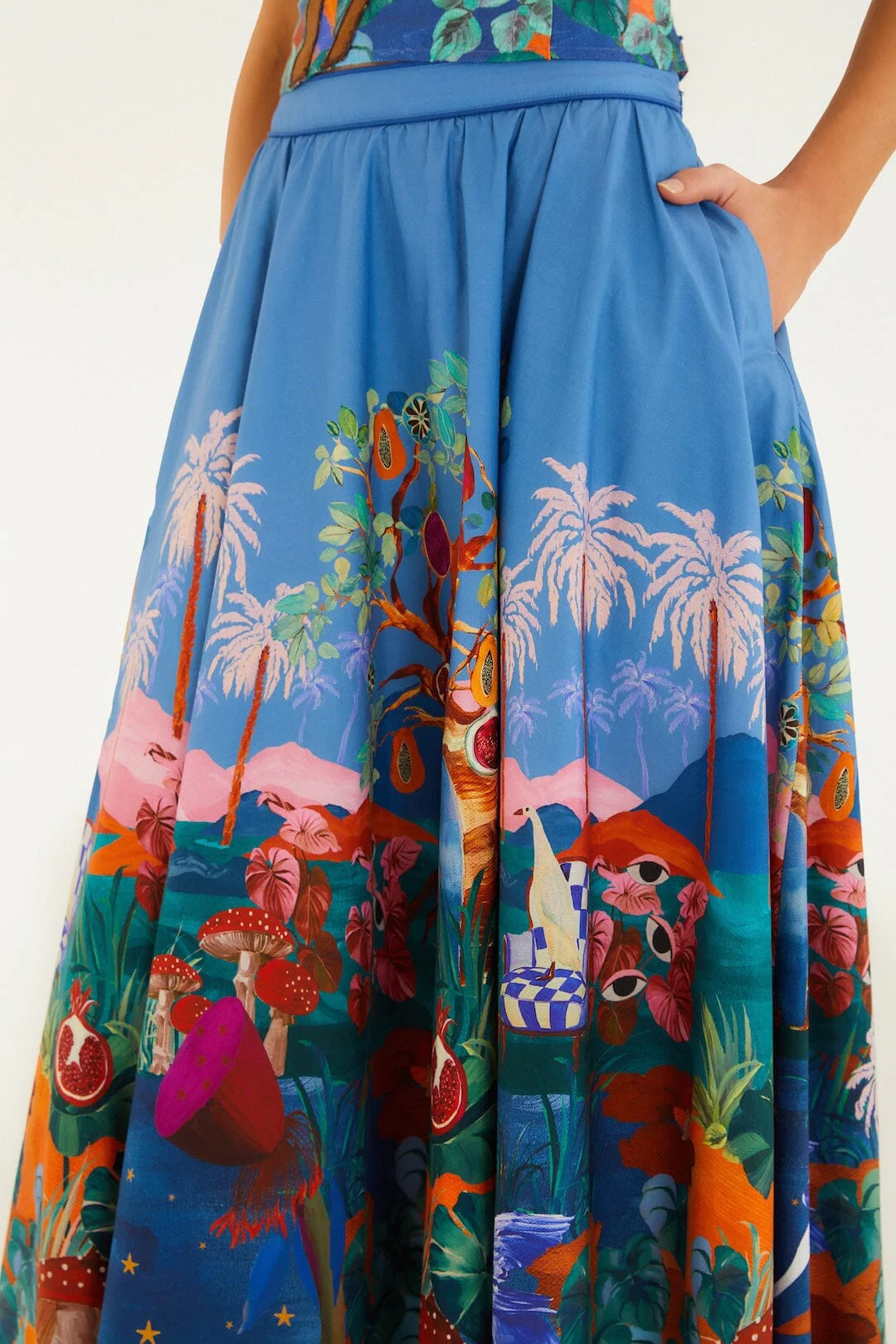 Multicolor Dream Landscape  Midi Skirt - Image 4