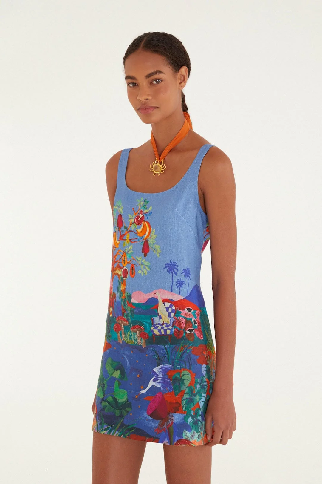 Multicolor Dream Landscape Mini Dress - Image 4