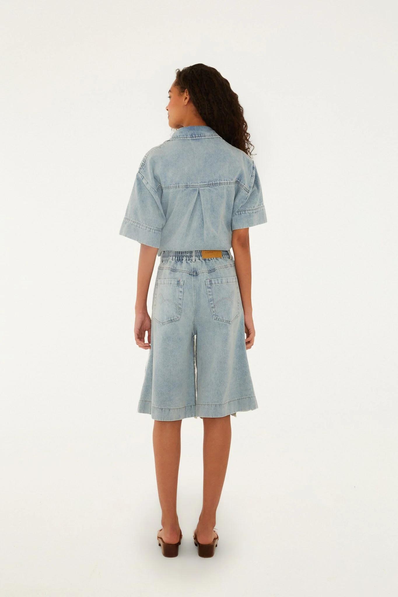 Denim Sea Desire Embroidered Bermuda Shorts - Image 3