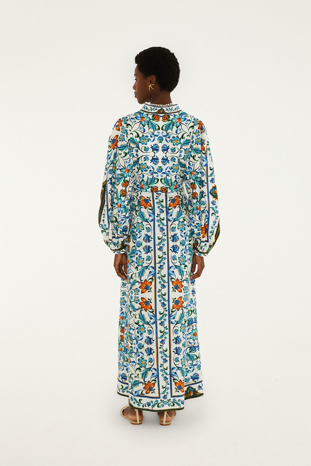 Off-White Flora Tile Maxi Dress - Image 3