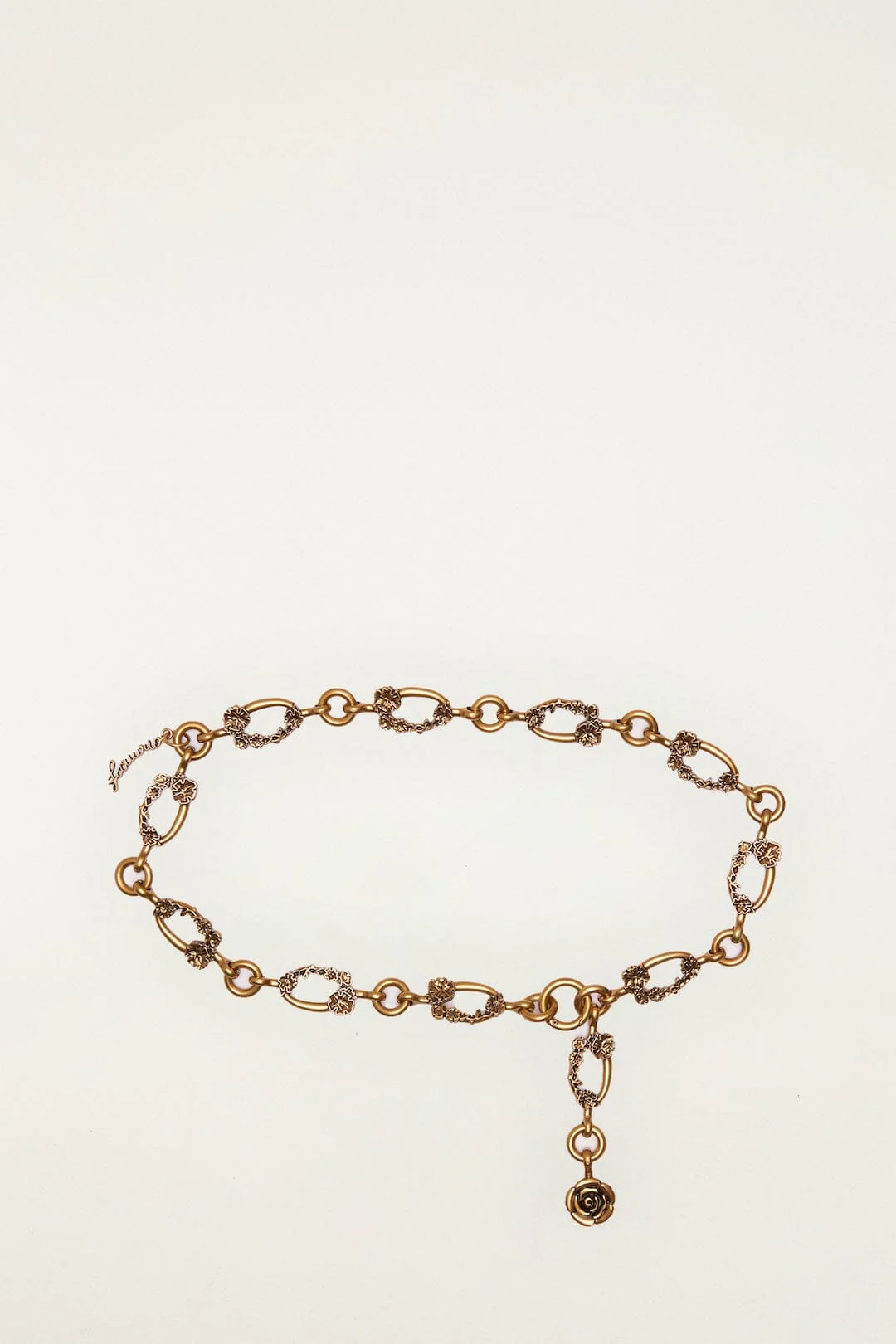 Vintage Gold Flower Metal Chain Belt