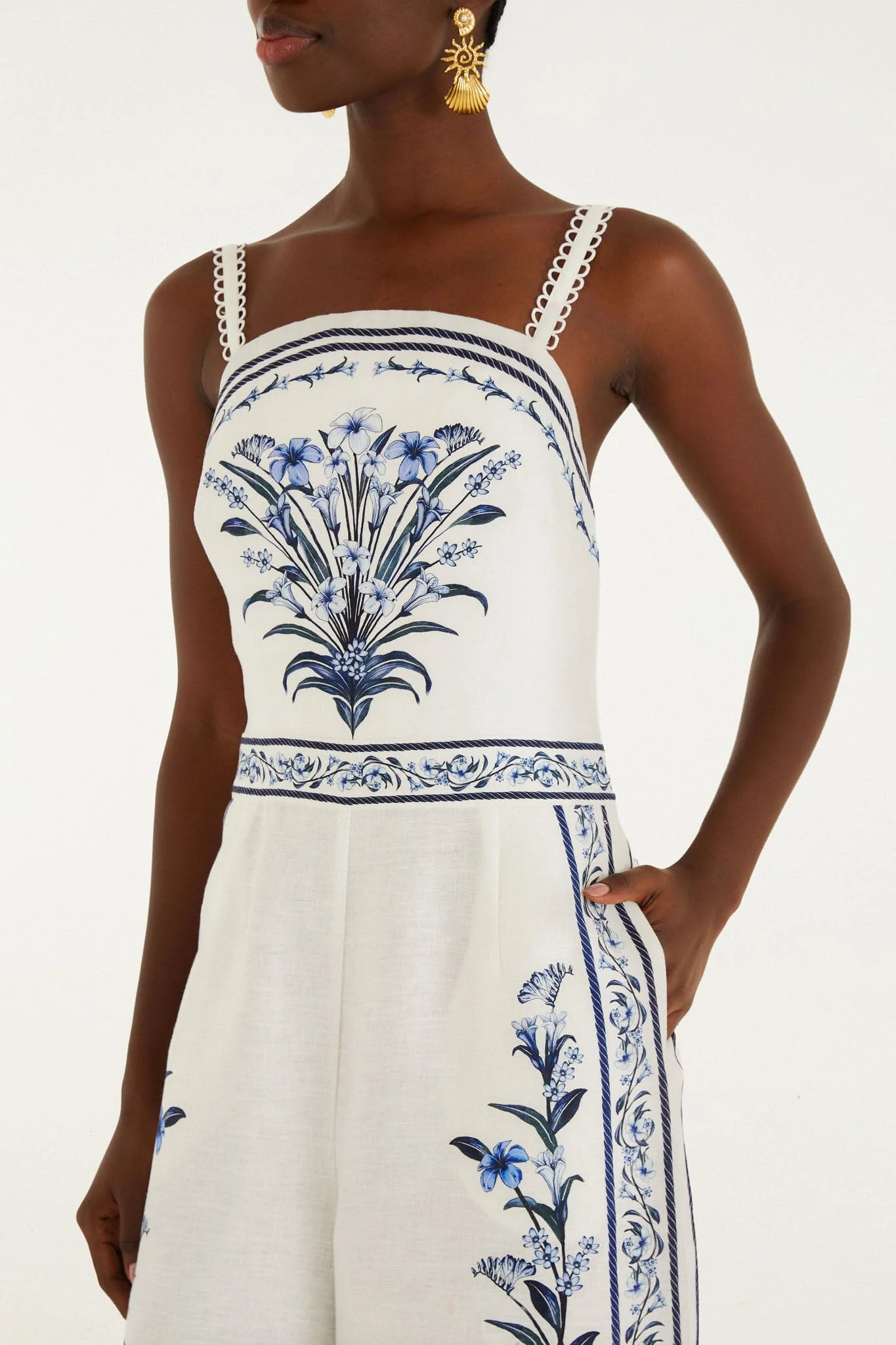 Off-White Flowers Arch  Maxi Jumpsuit - Image 2