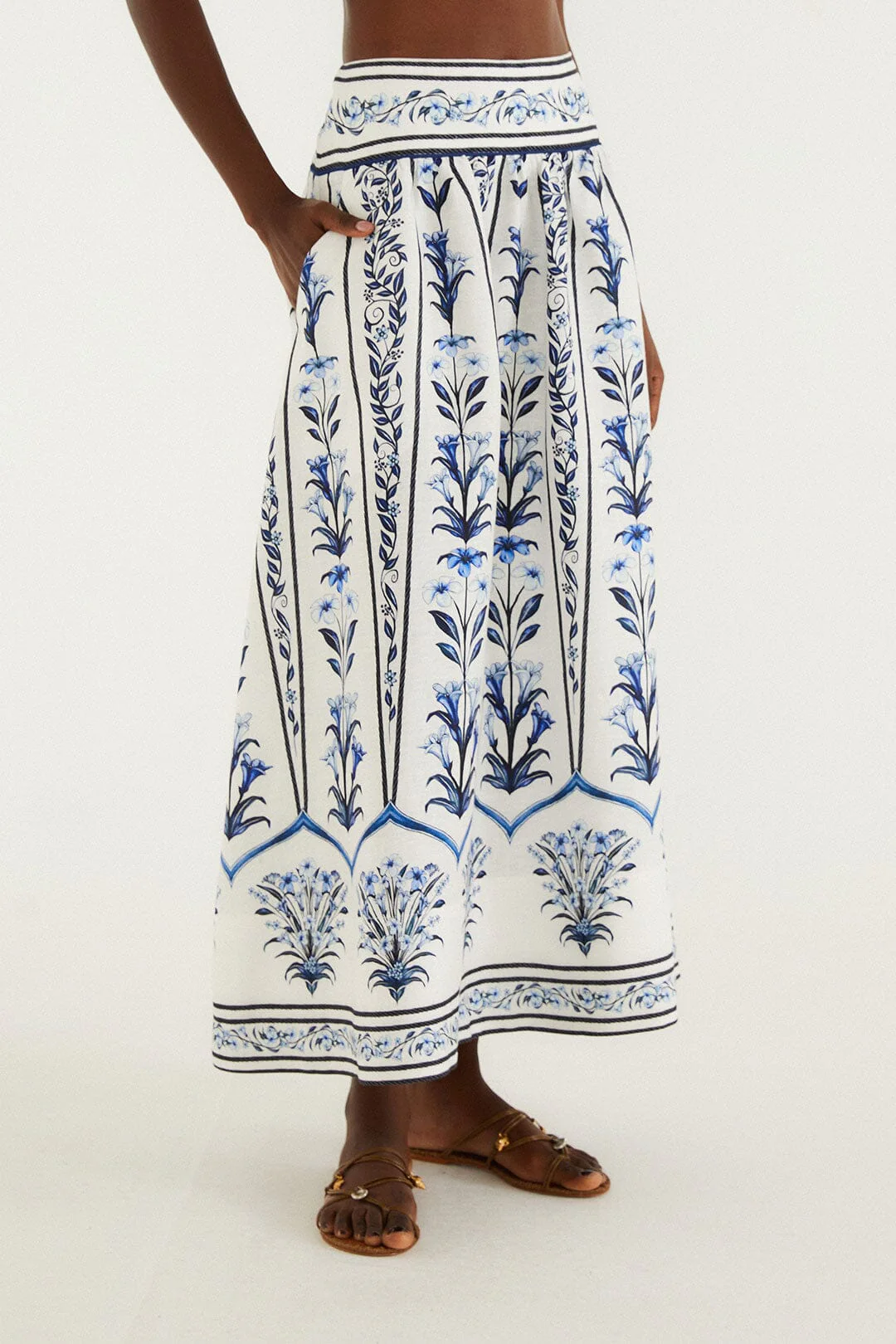 Off-White Flowers Arch  Maxi Skirt - Image 2