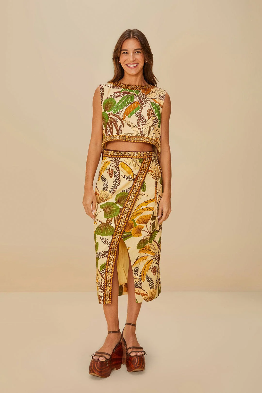 Sand Foliage Sketch Blouse - Image 2