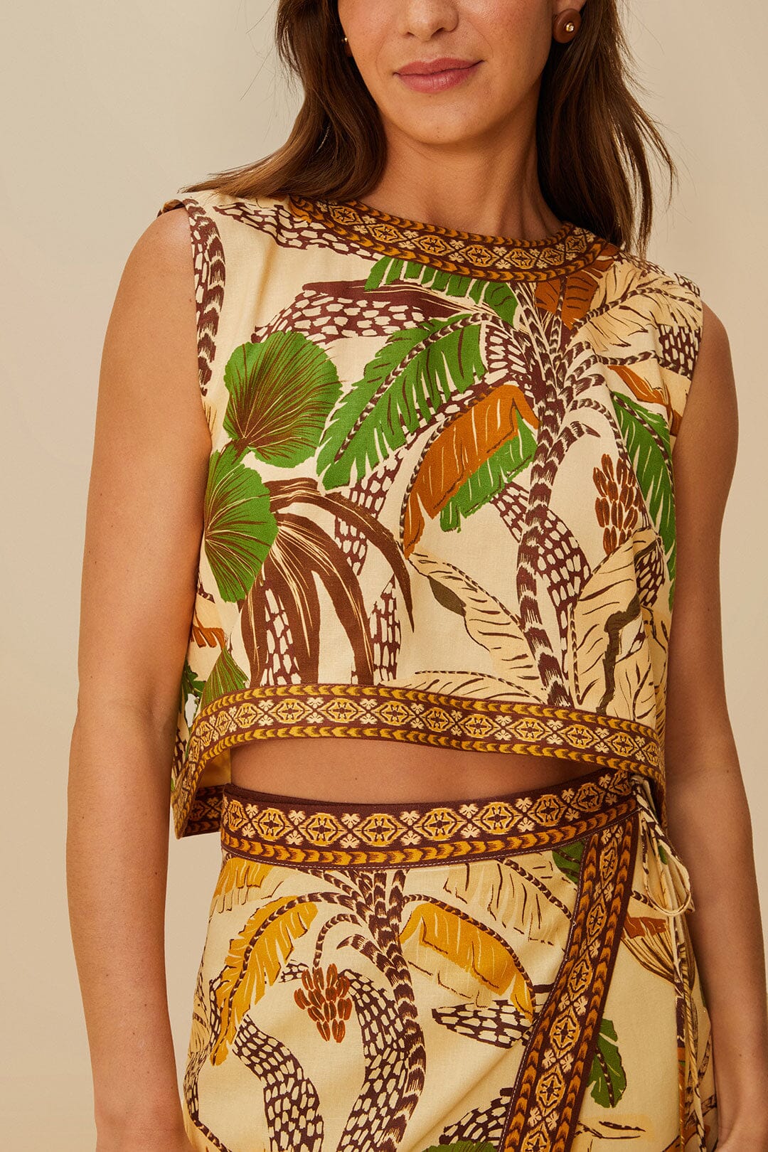 Sand Foliage Sketch Blouse - Image 3