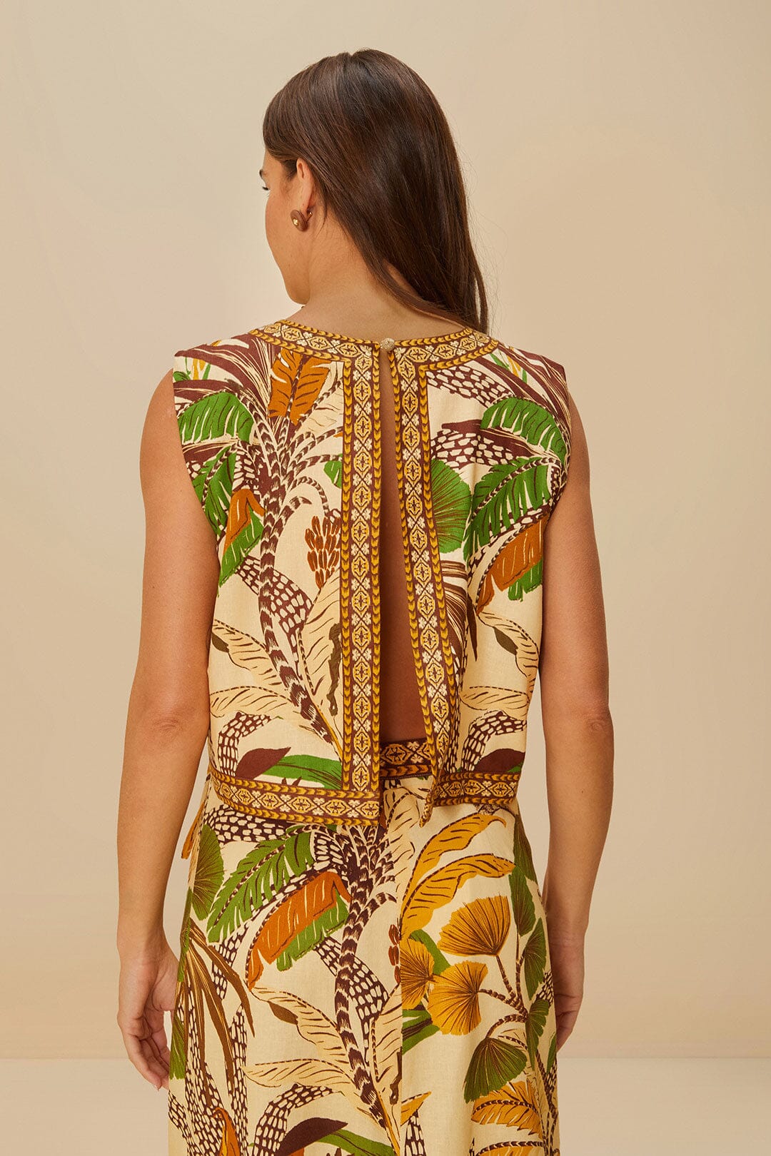 Sand Foliage Sketch Blouse - Image 4