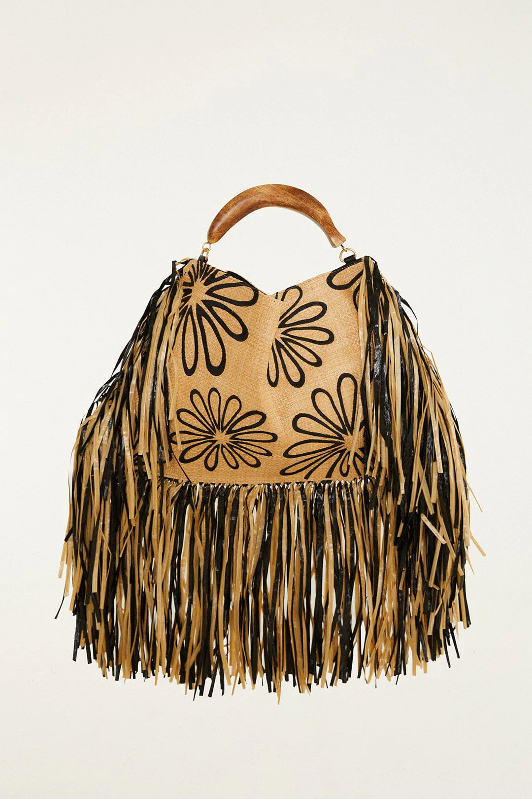 Fringed Raffia Mini Bag