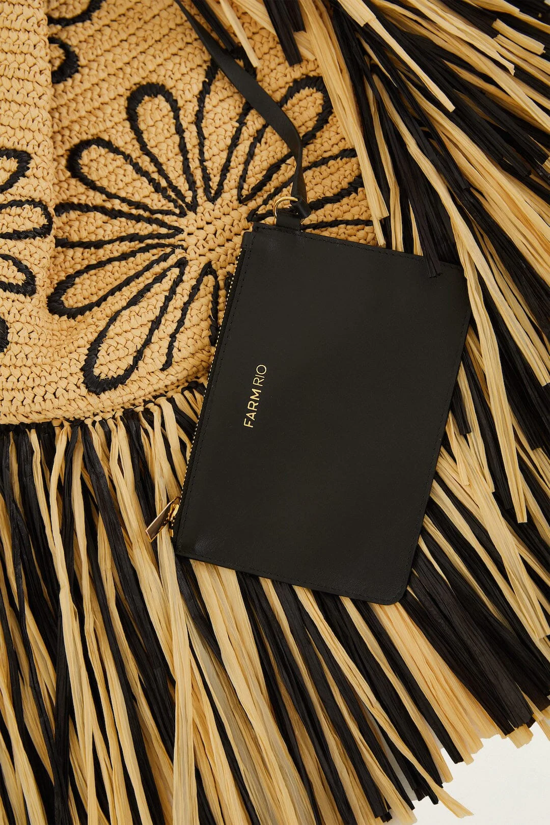 Fringed Raffia Mini Bag - Image 7