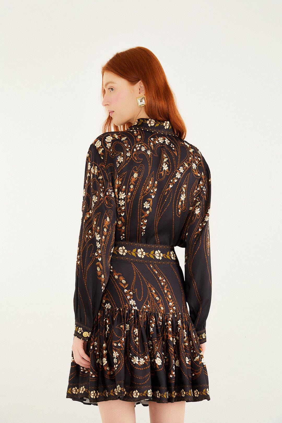Black Garden Belted  Mini Skirt - Image 4