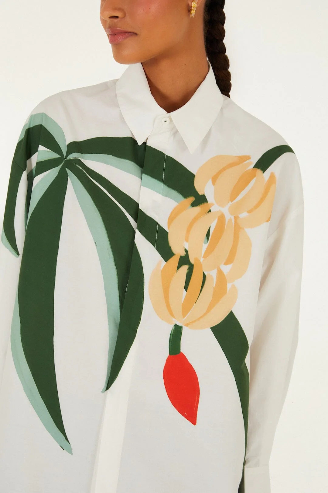 Graphic Banana Tree  Applique Shirt - Image 2