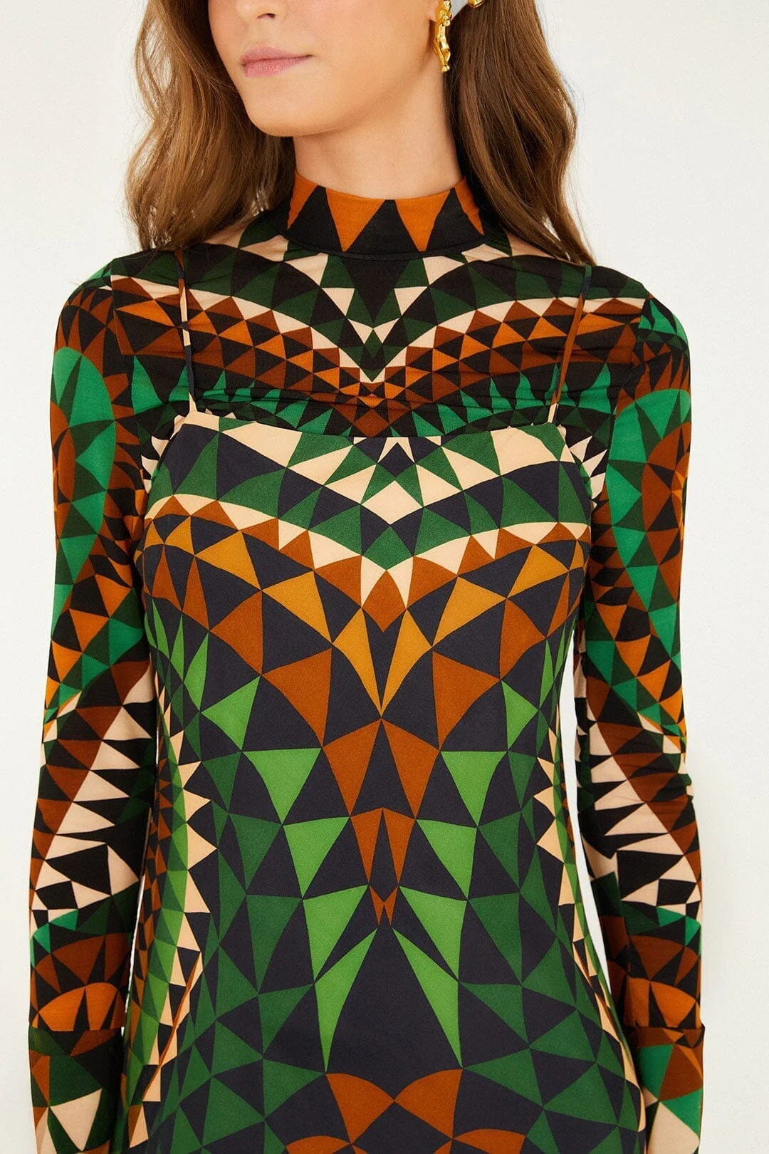 Multicolor Heart Deco  Slip Maxi Dress - Image 2