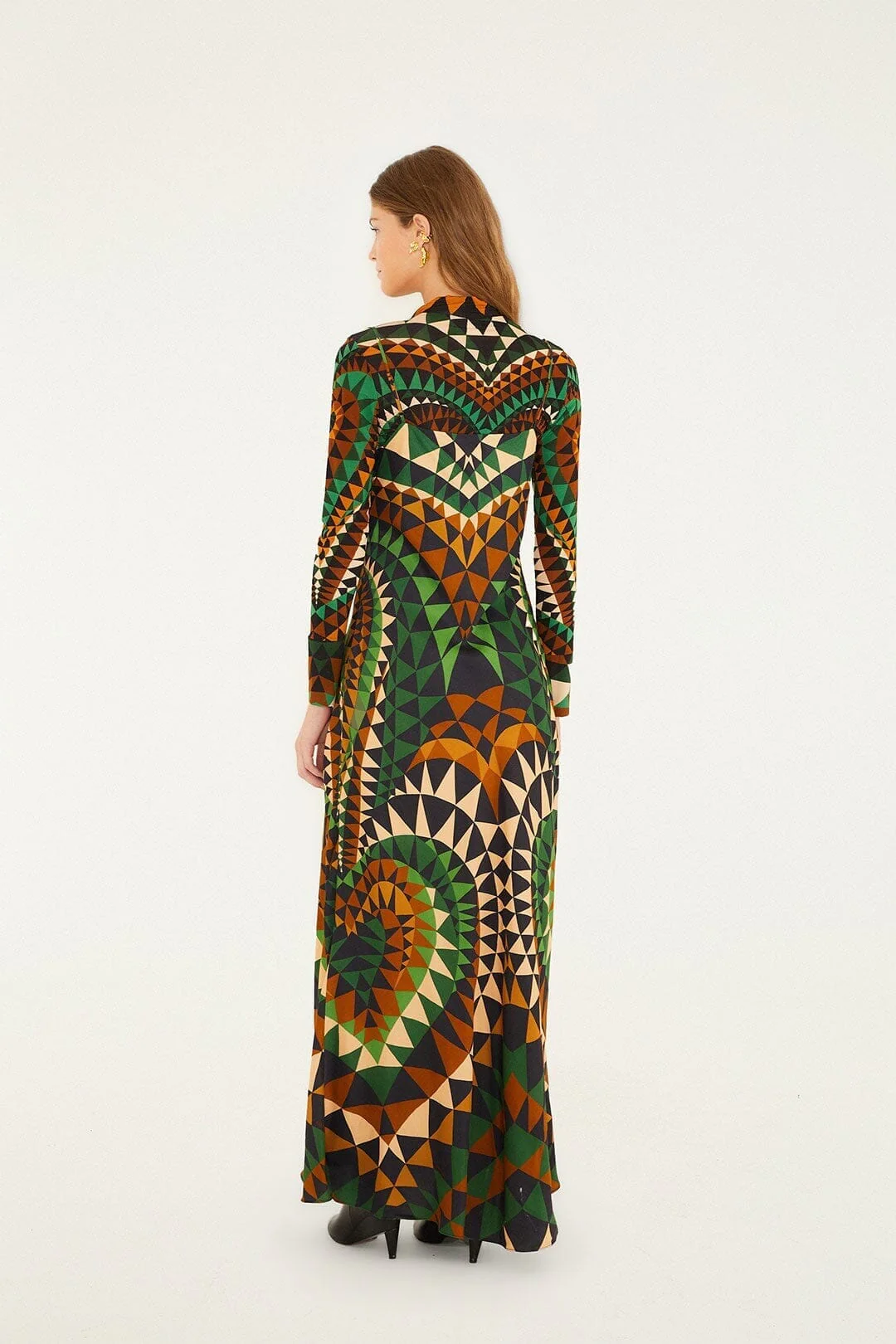Multicolor Heart Deco  Slip Maxi Dress - Image 3