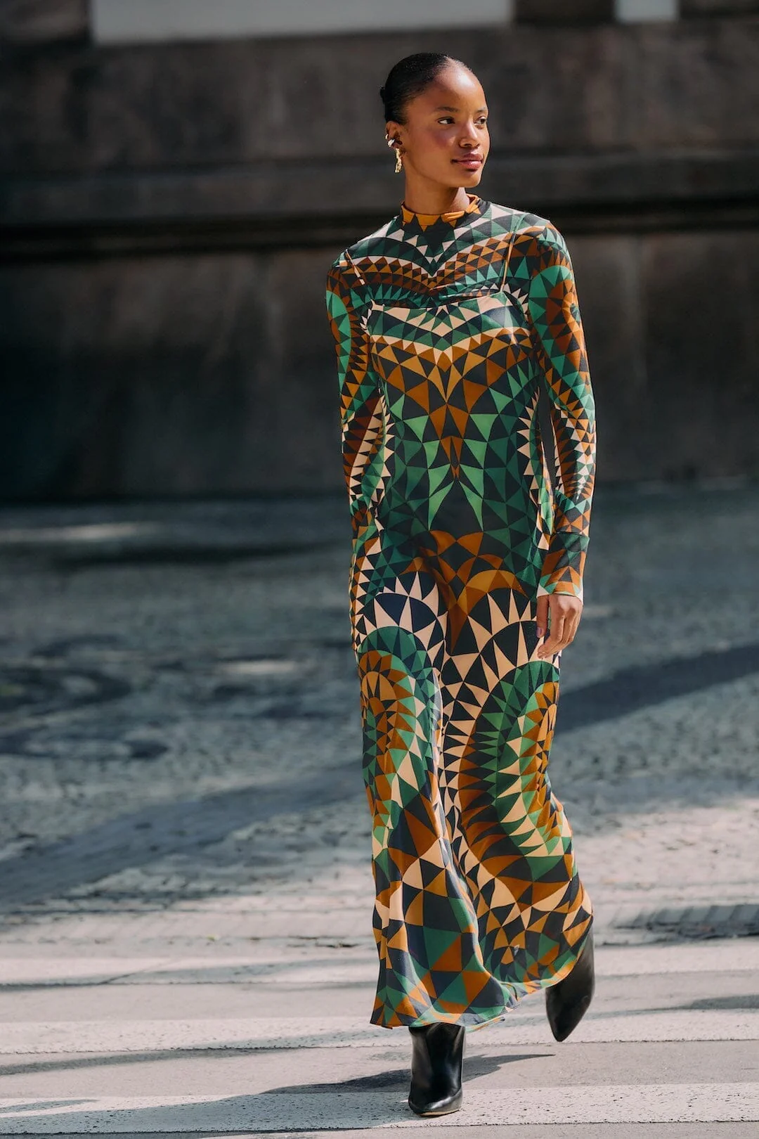 Multicolor Heart Deco  Slip Maxi Dress - Image 4