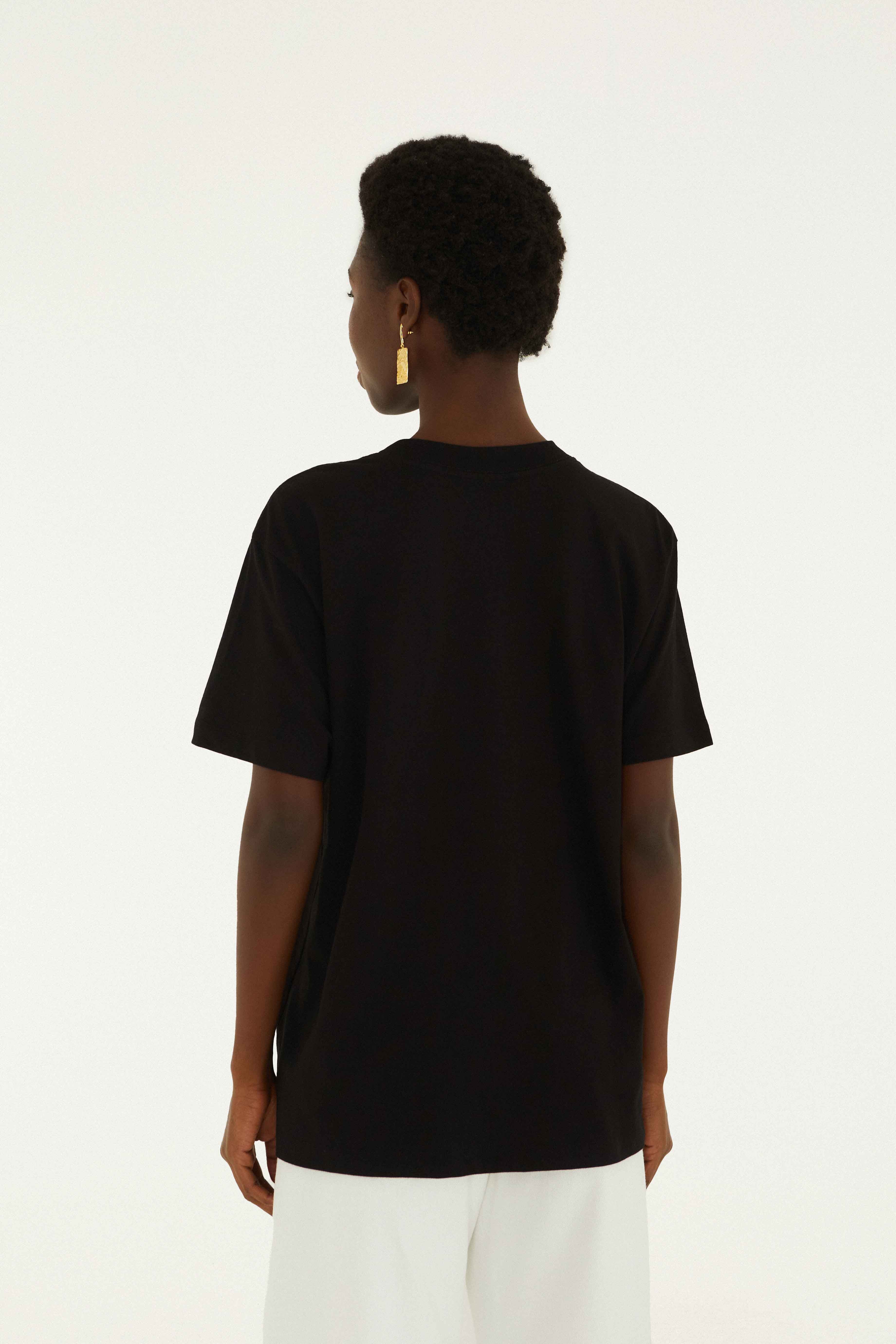 Black Landscape Carioca  Relaxed T-Shirt - Image 3