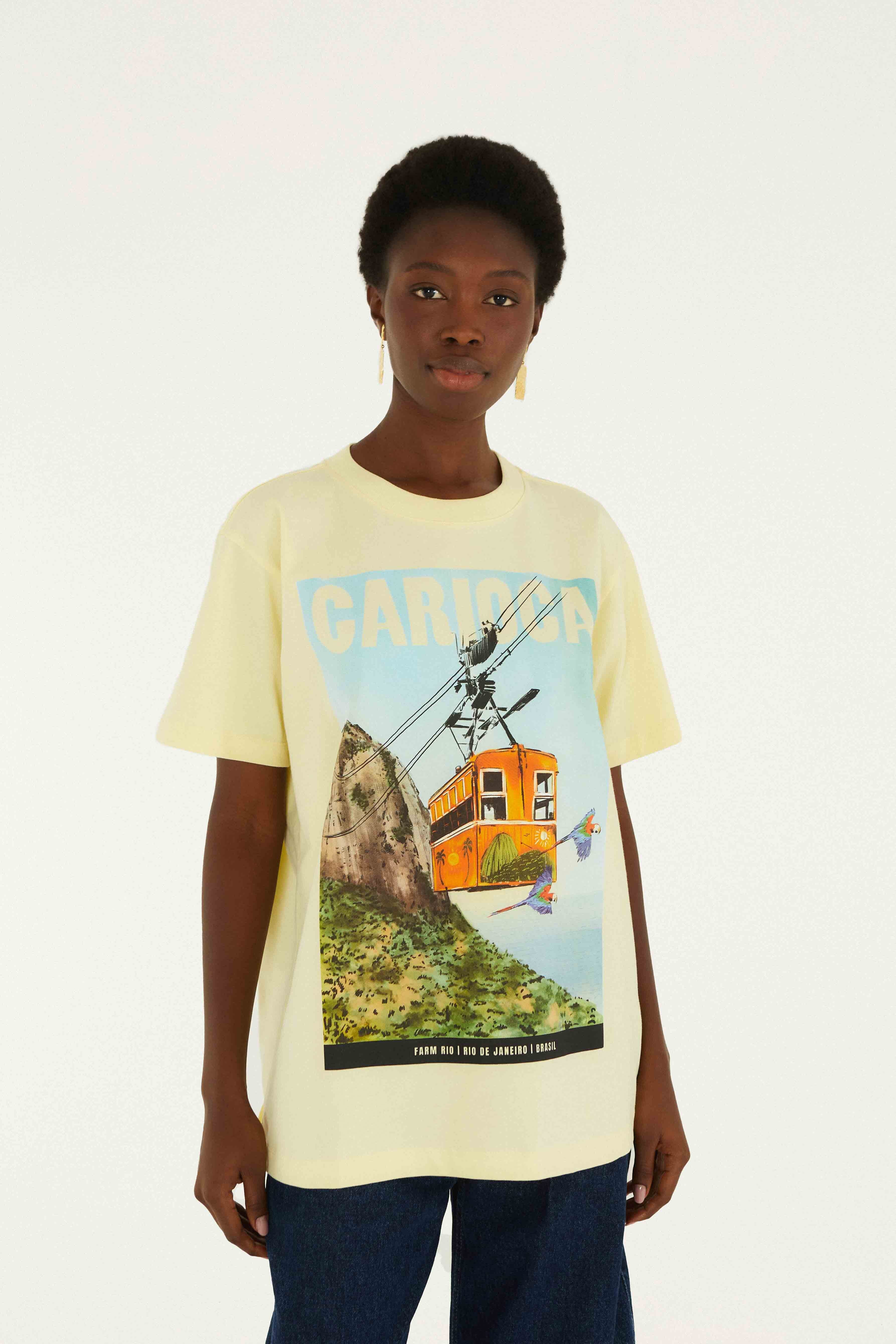 Bondinho Landscape Carioca  Relaxed T-Shirt - Image 4