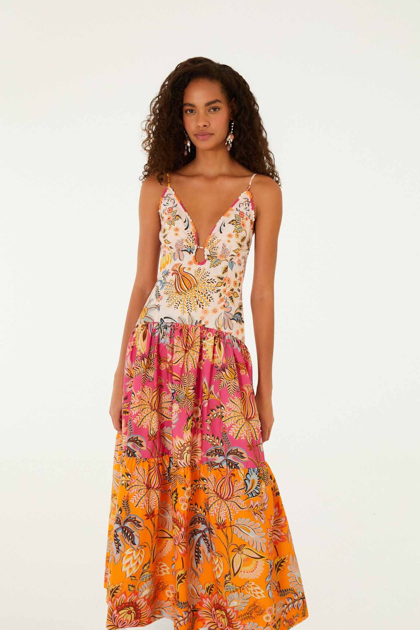 Multicolor Ligia Floral Mix  Maxi Dress - Image 4