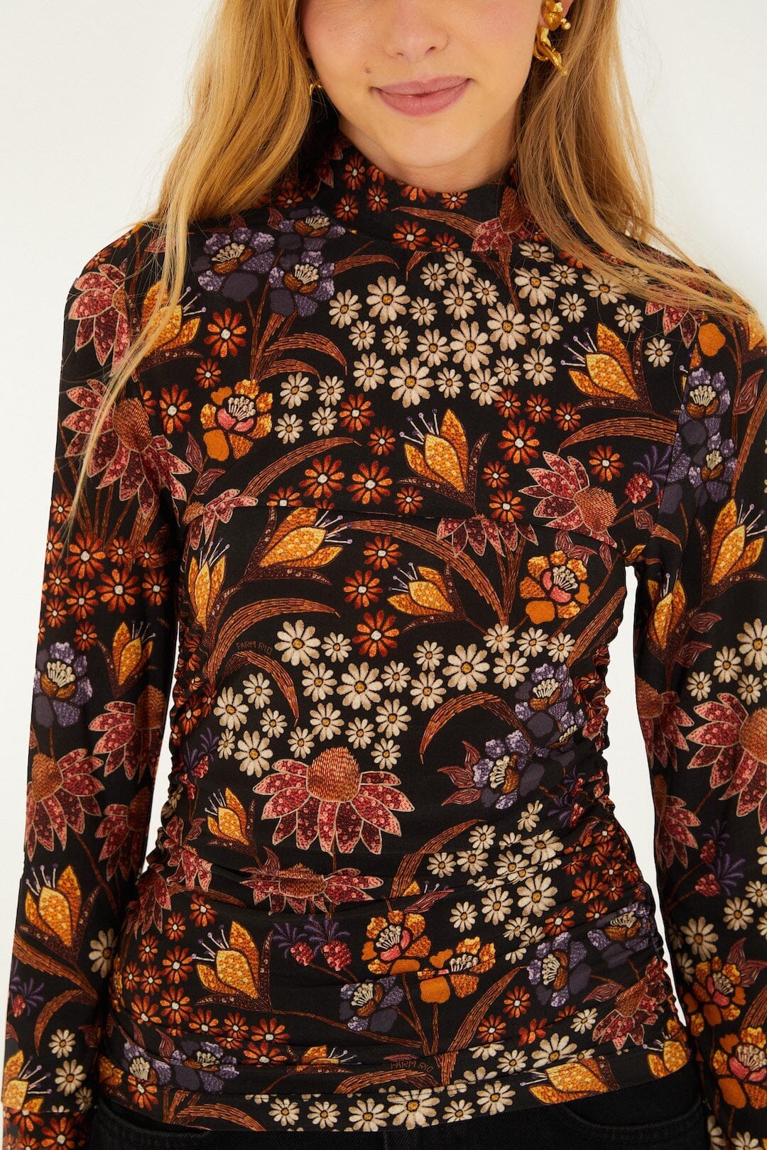 Black Lili Jersey Blouse - Image 2