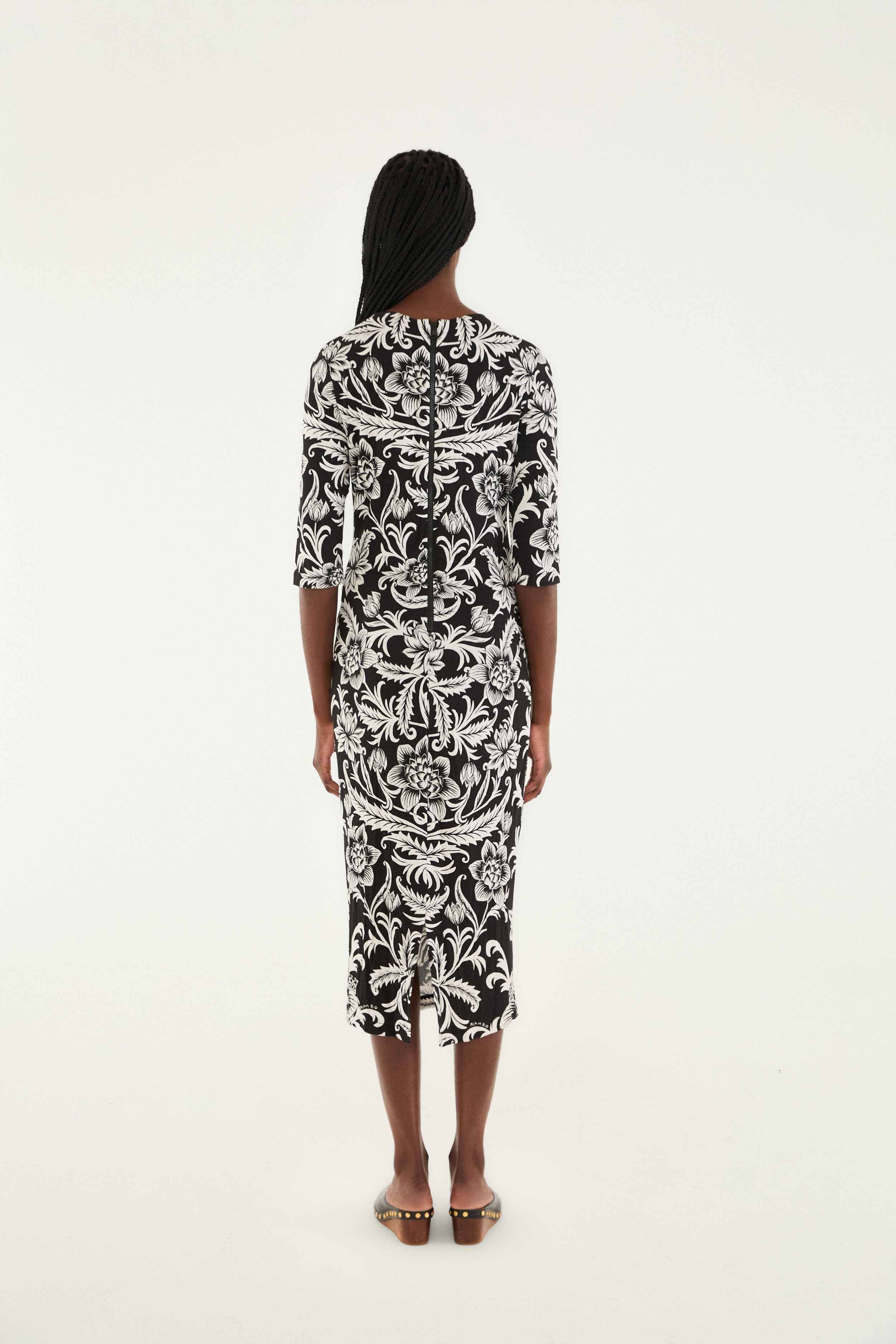 Black Lisbon  Jersey Midi Dress - Image 4