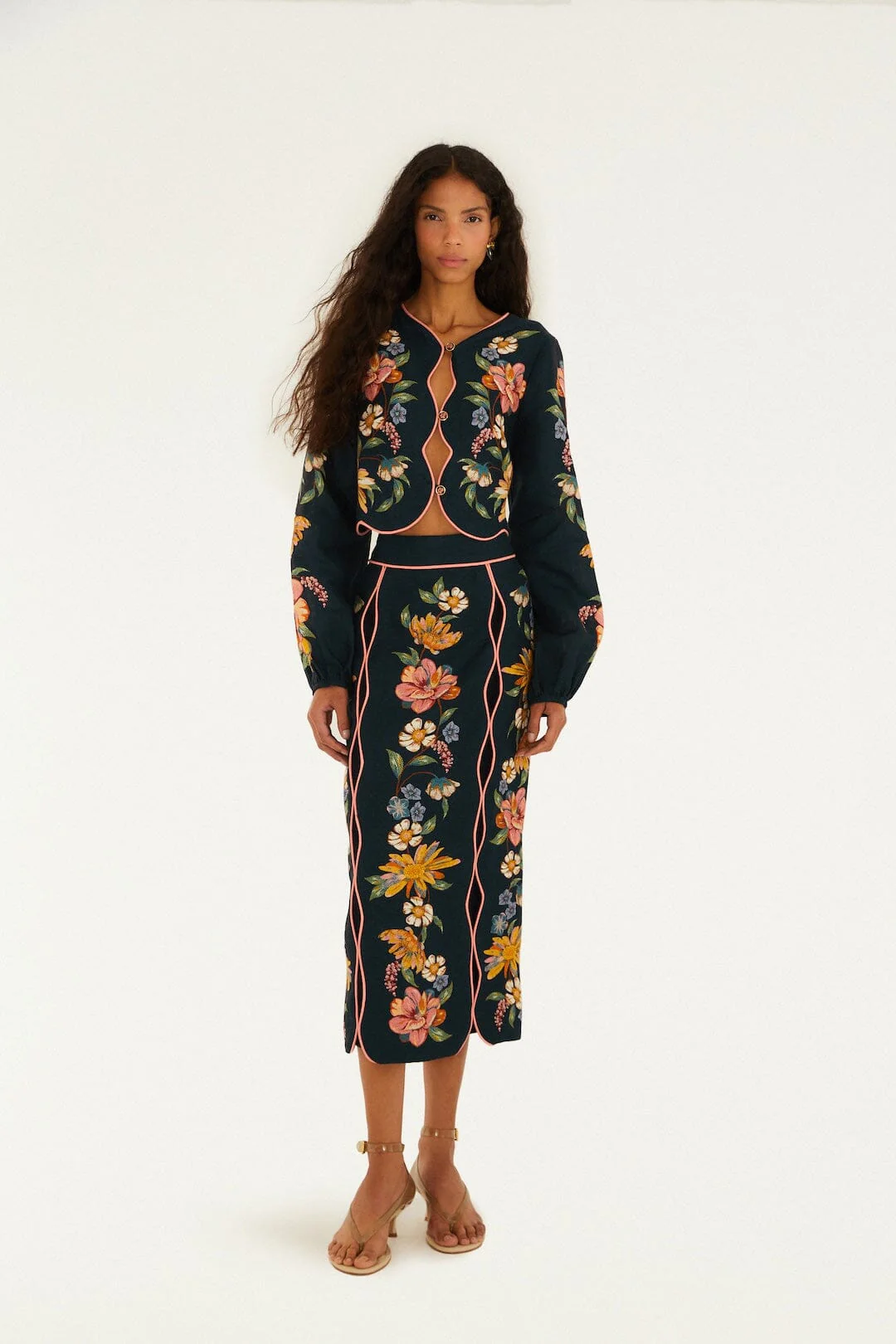 Dark Blue Maira Floral Top - Image 4