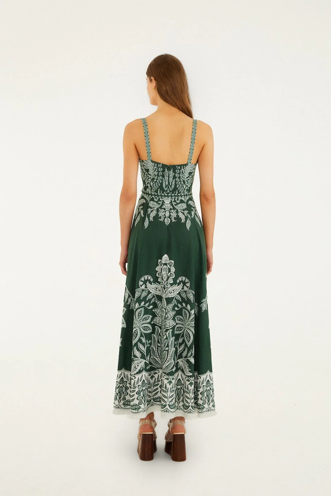 Dark Green Miranda Buckles Maxi Dress - Image 3