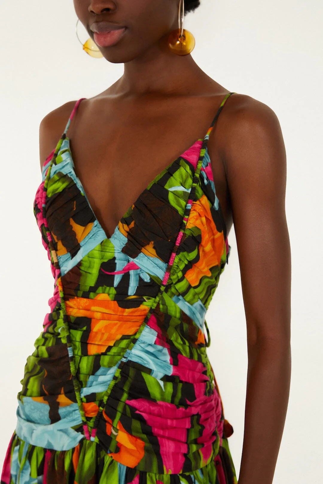 Black Mujeres Y Flores Midi Dress - Image 2