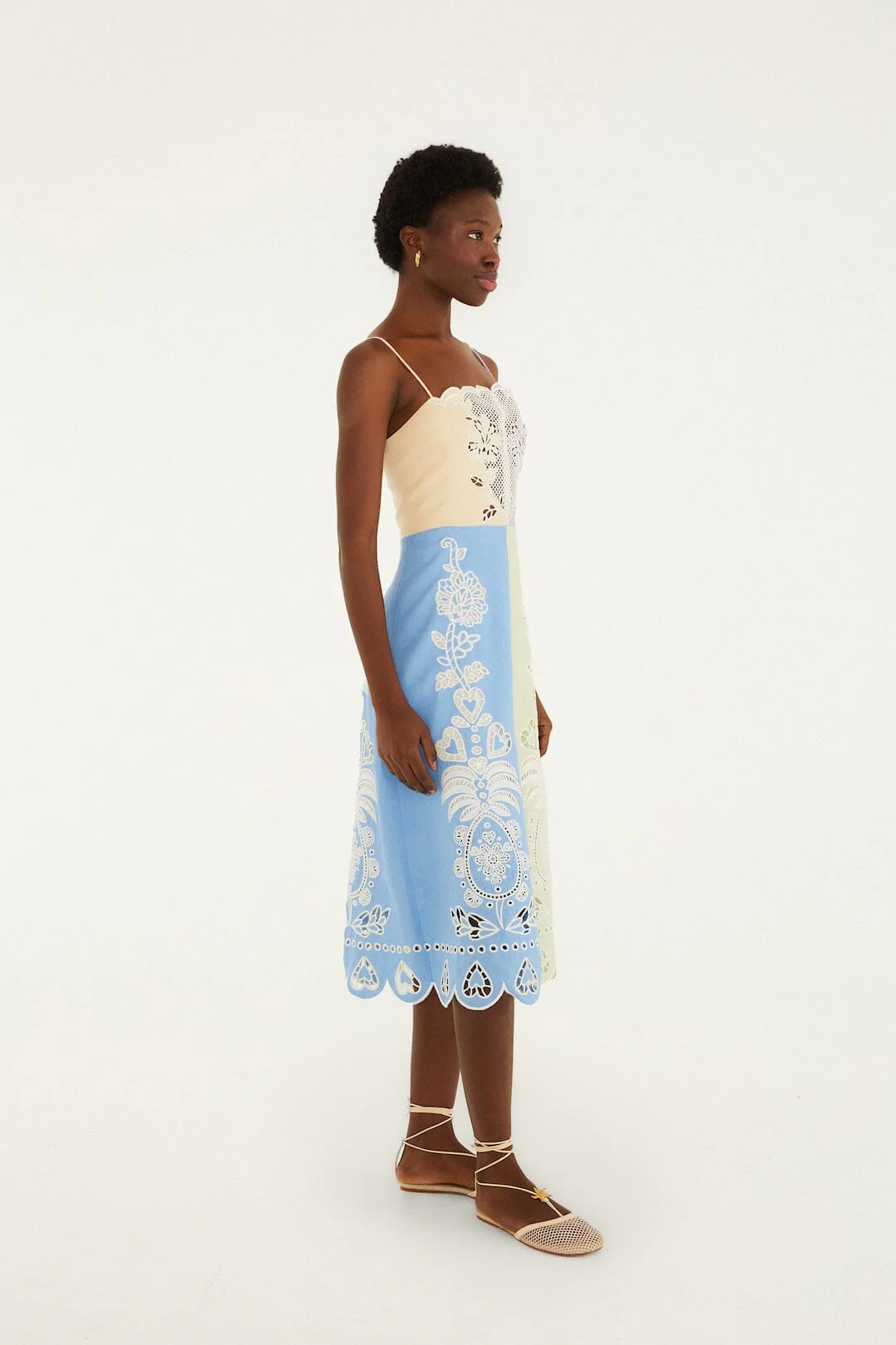 Multicolor Embroidered Midi Dress - Image 4