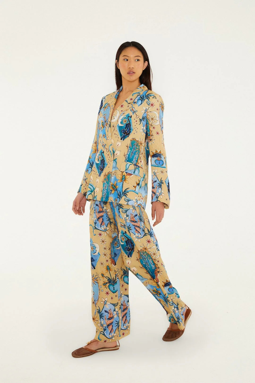 Sand Mystical Notched Lapel  Blazer - Image 4