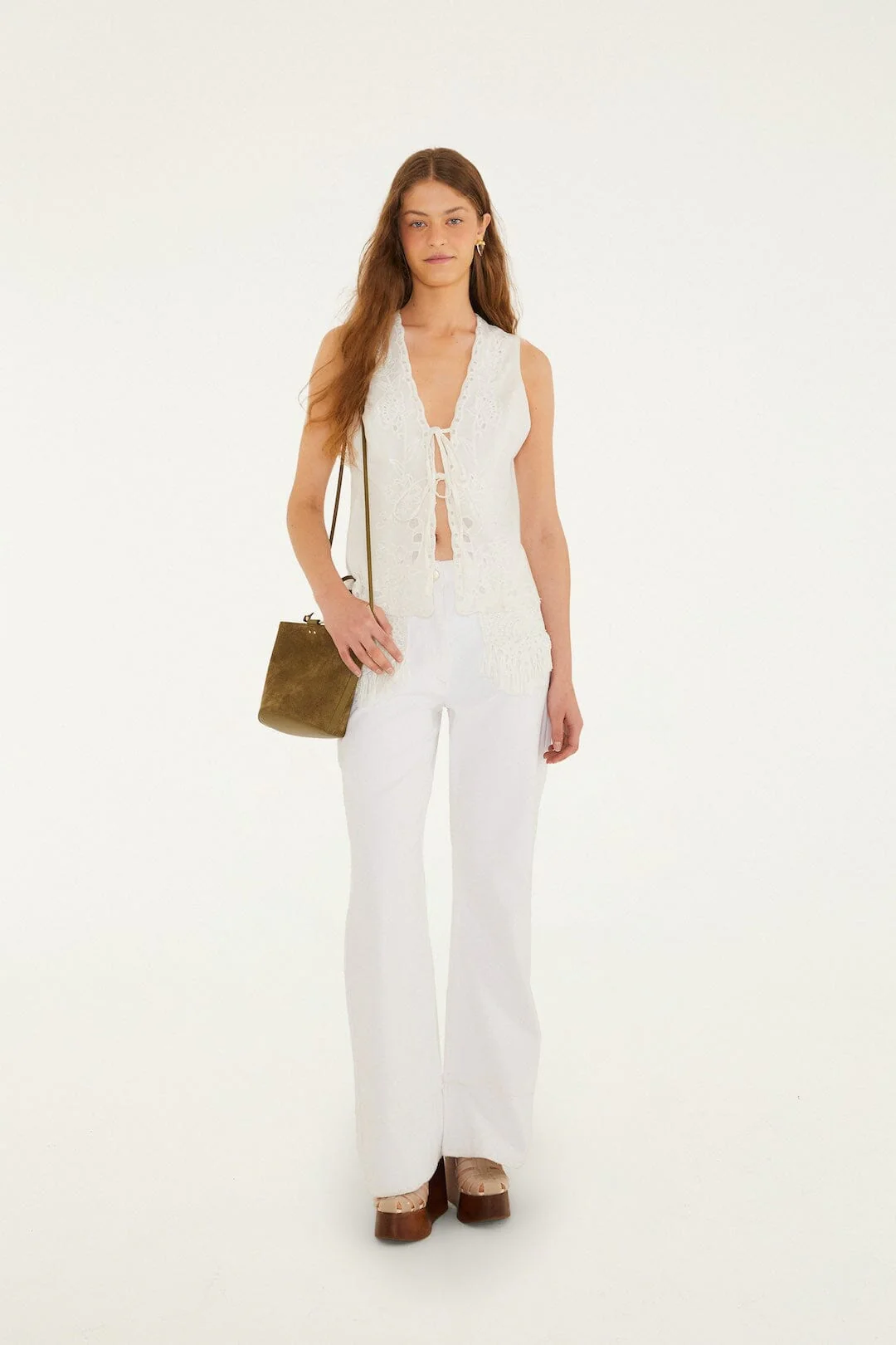 Off-White Embroidered Blouse - Image 2