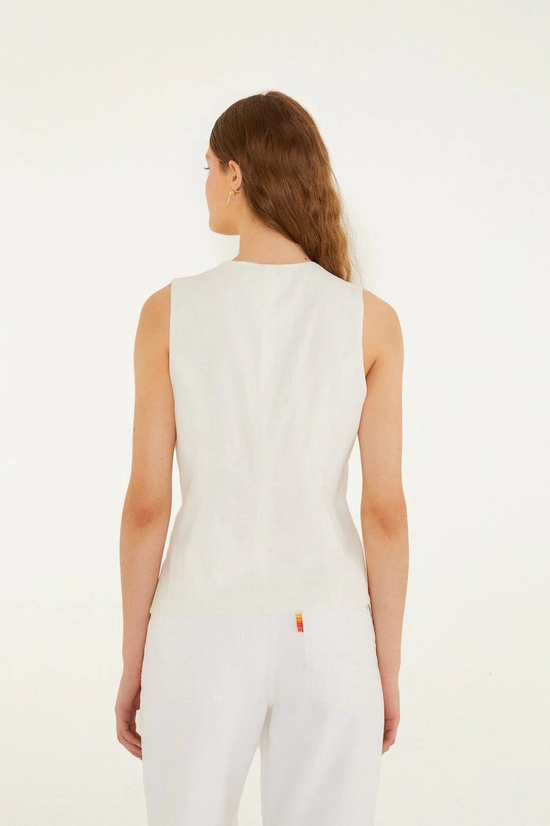 Off-White Embroidered Blouse - Image 4